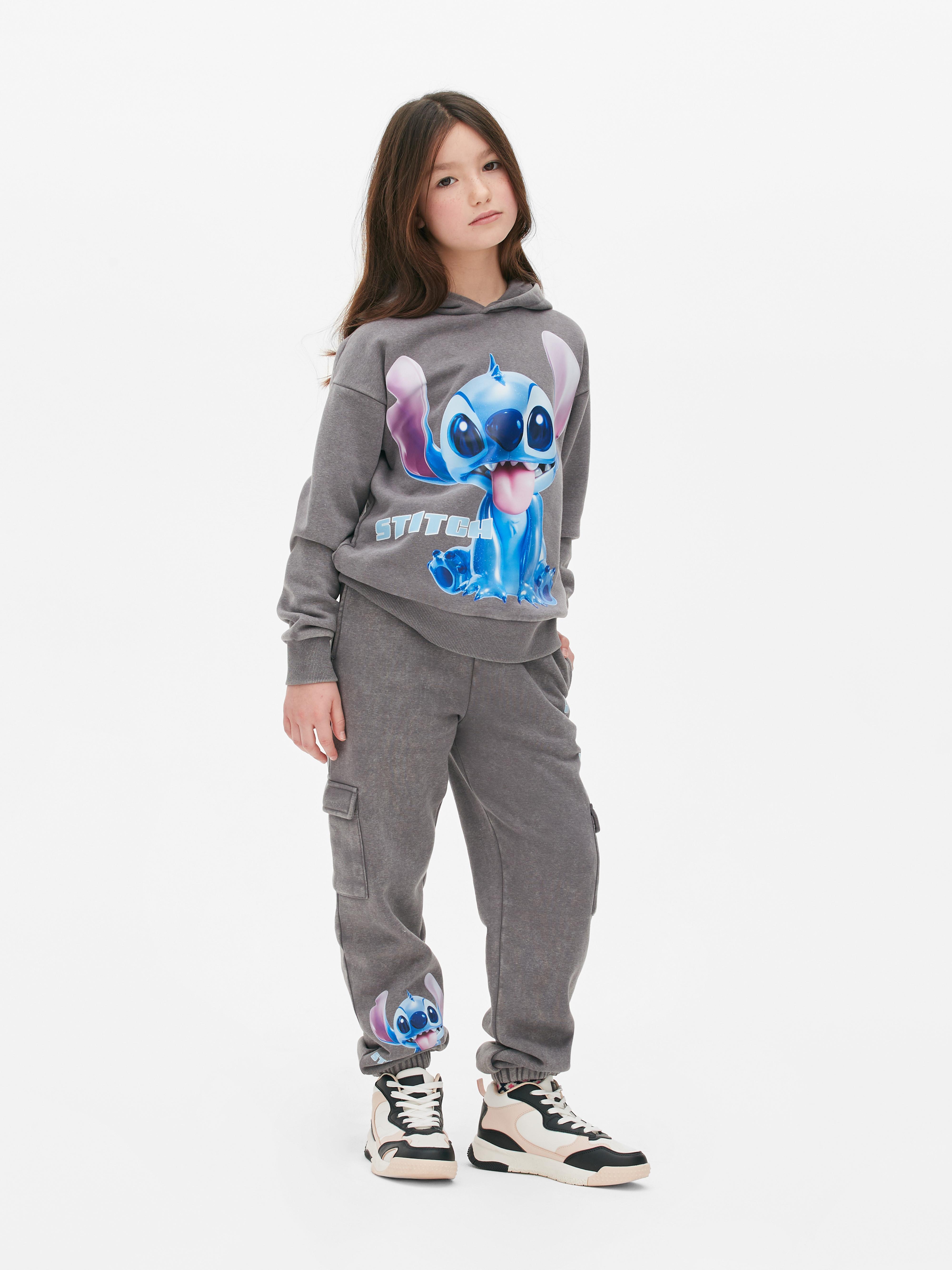 Kids Girls Stitch Tracksuit Hoodie Tops Hooded Sweashirt Joggers