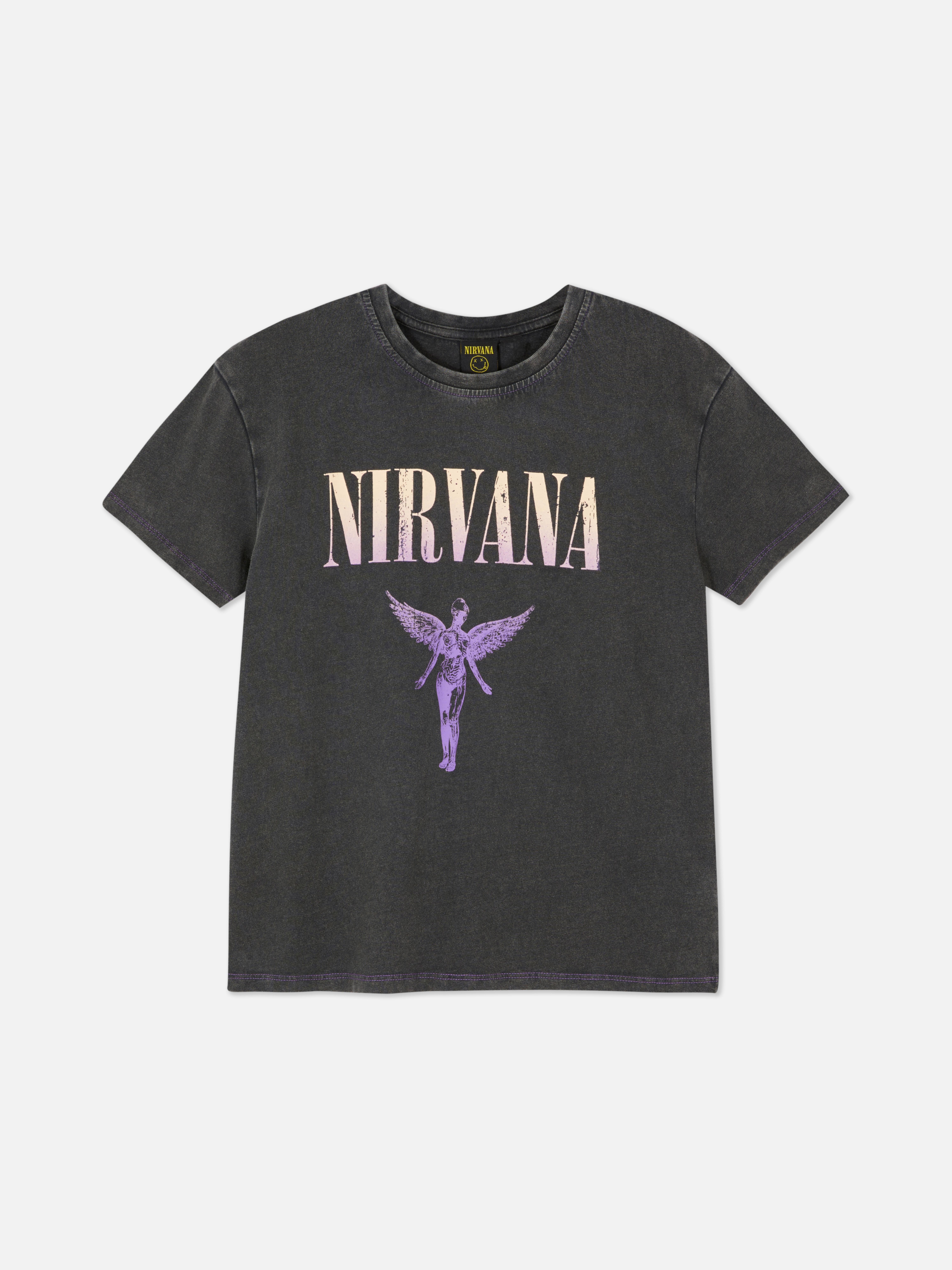 T-shirt délavé à l'acide Nirvana