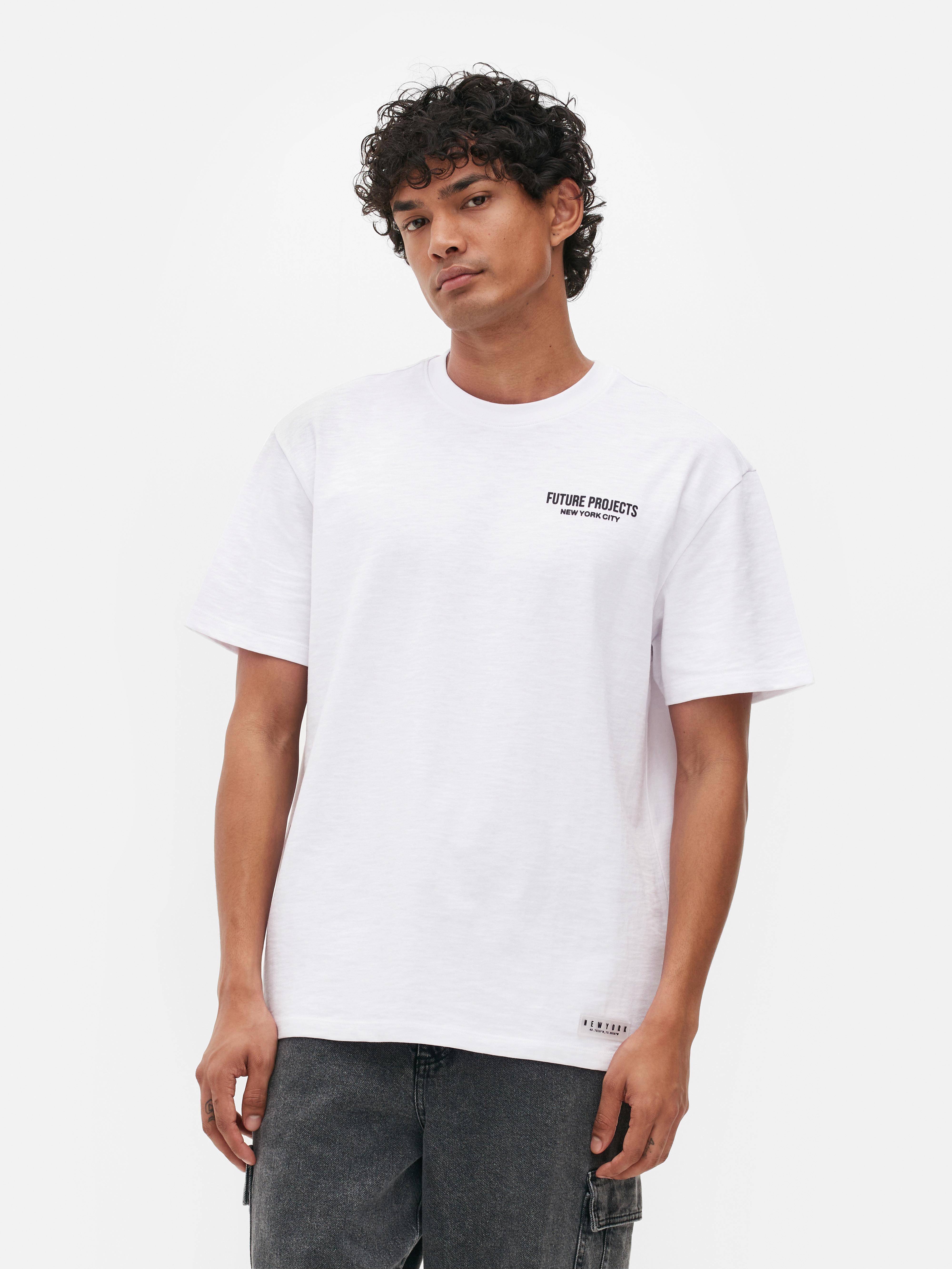 Men's White Future Projects Logo T-Shirt | Primark