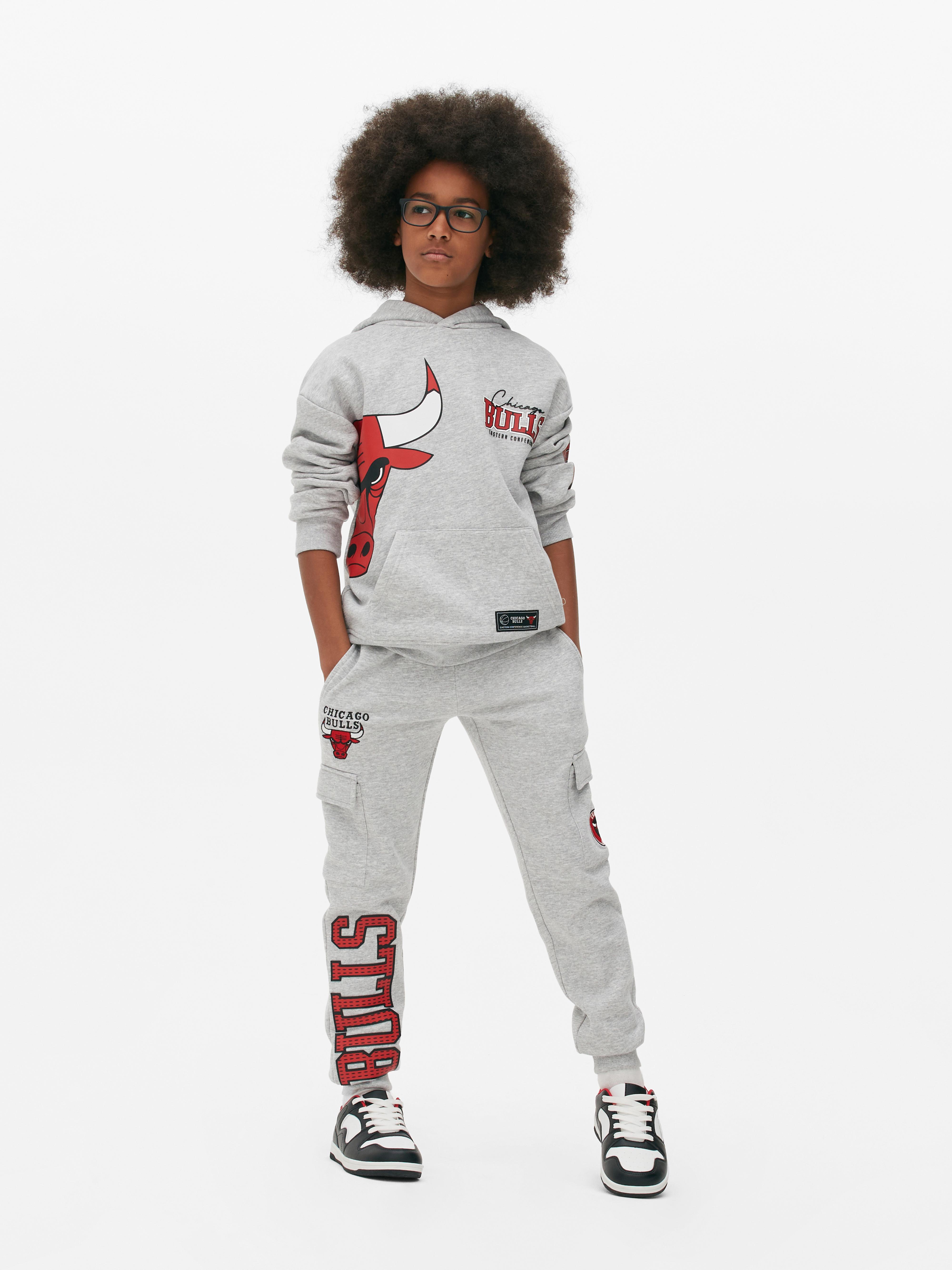 Boys Gray NBA Chicago Bulls Cargo Joggers | Primark