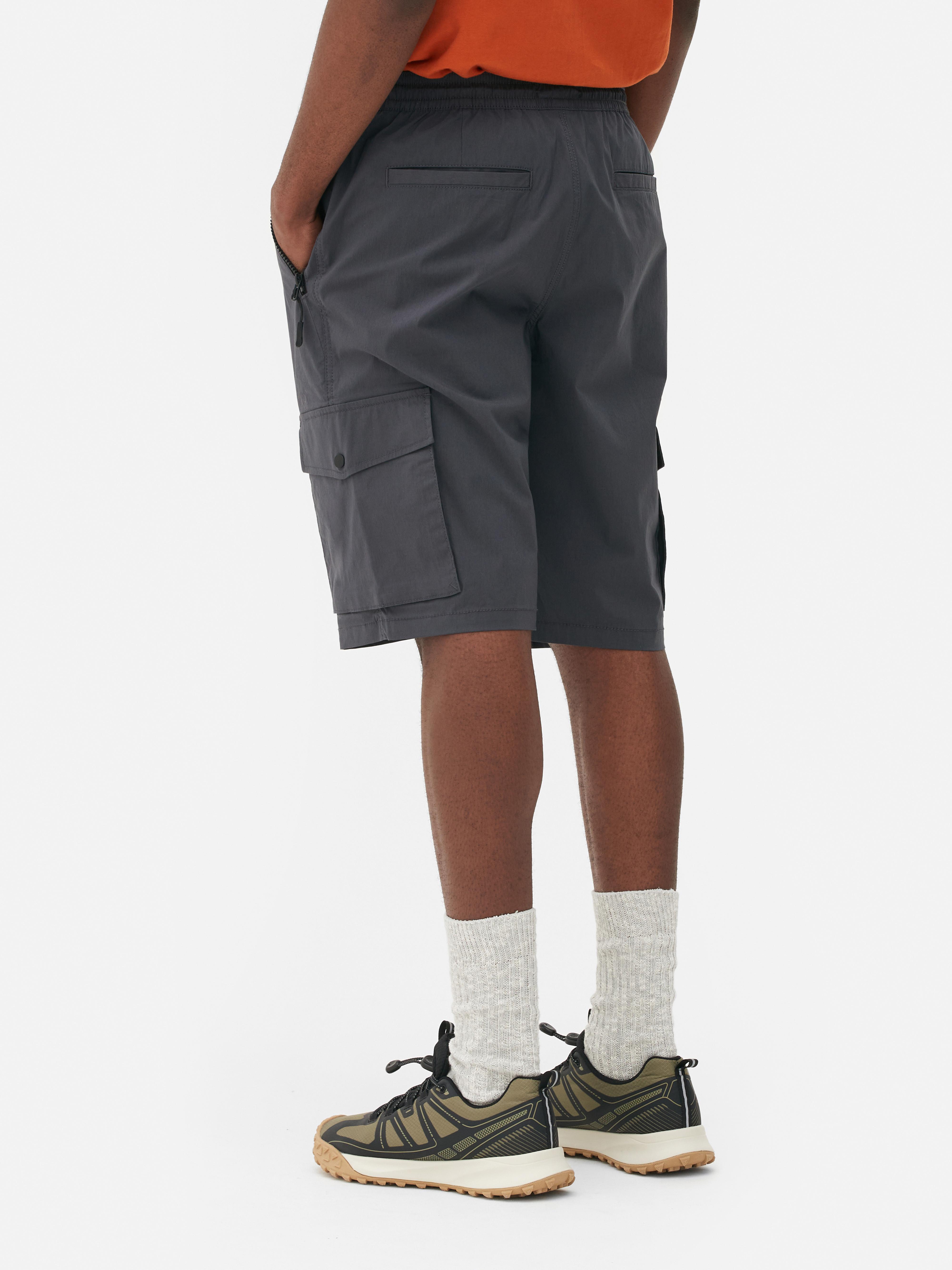 Men's Gray Tech Cargo Shorts | Primark