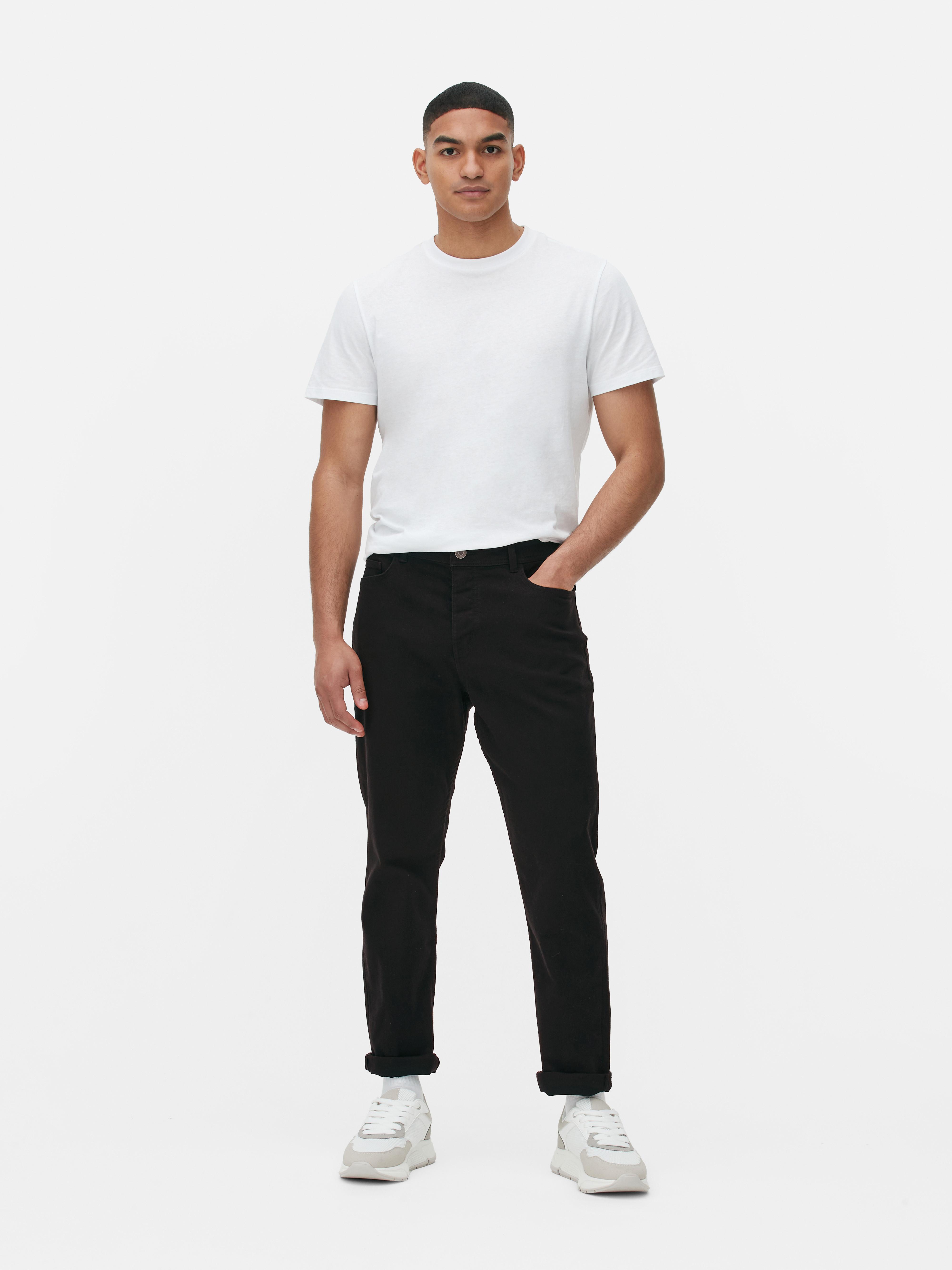 Straight Leg Twill Jeans