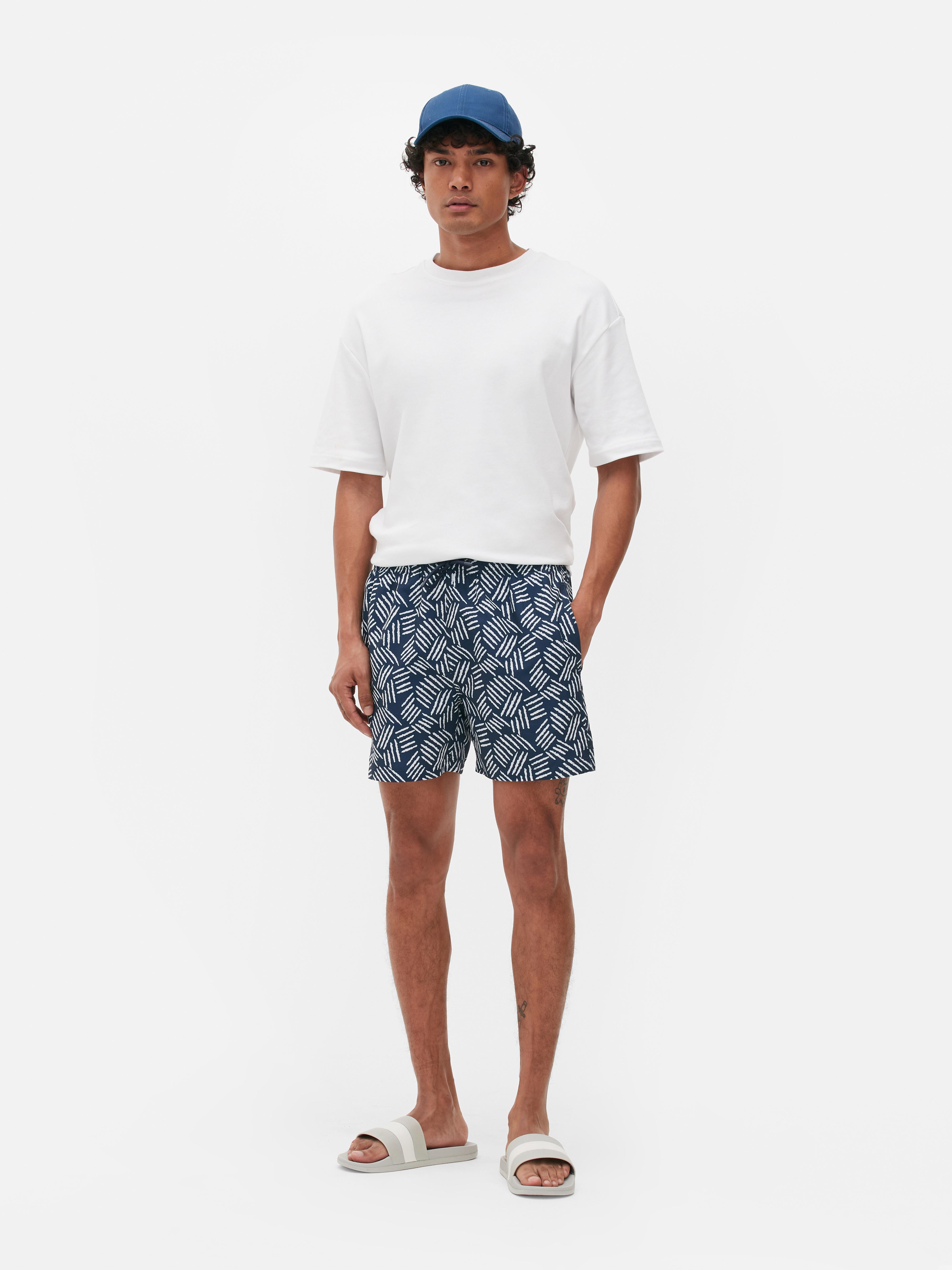 Badeshorts mit geometrischem Muster