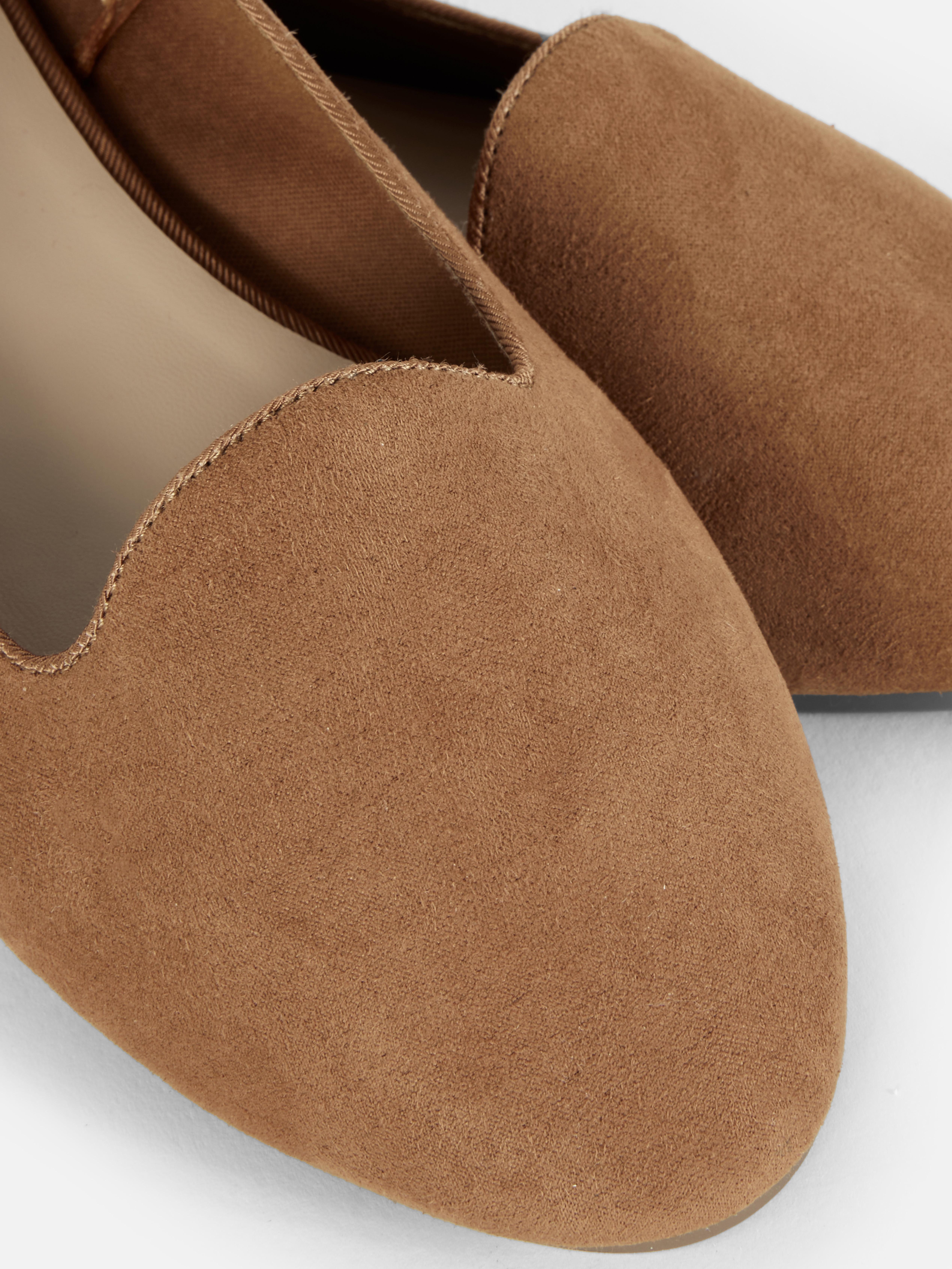 Tan on sale suede flats