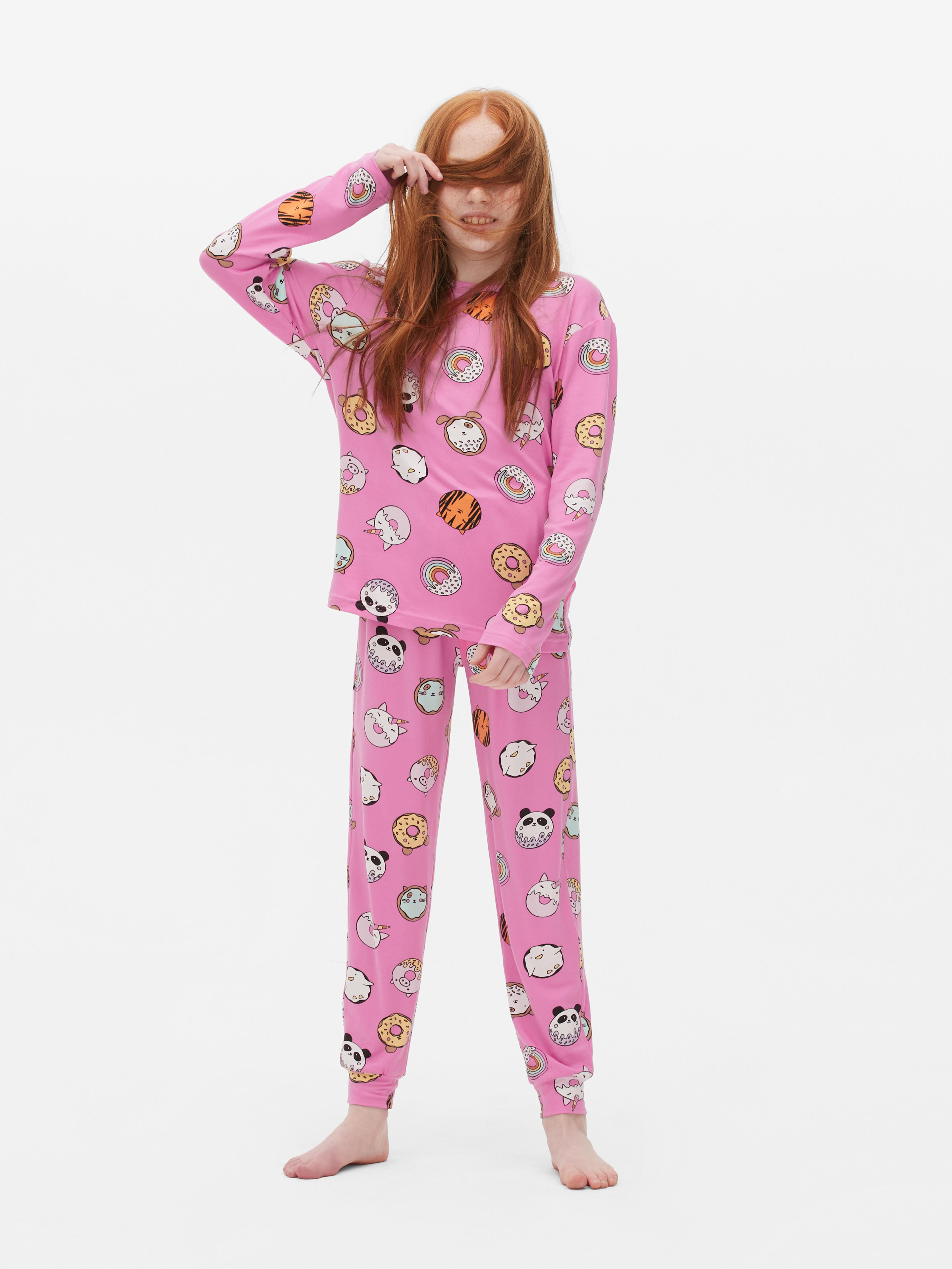Pyjama long à imprimé beignet