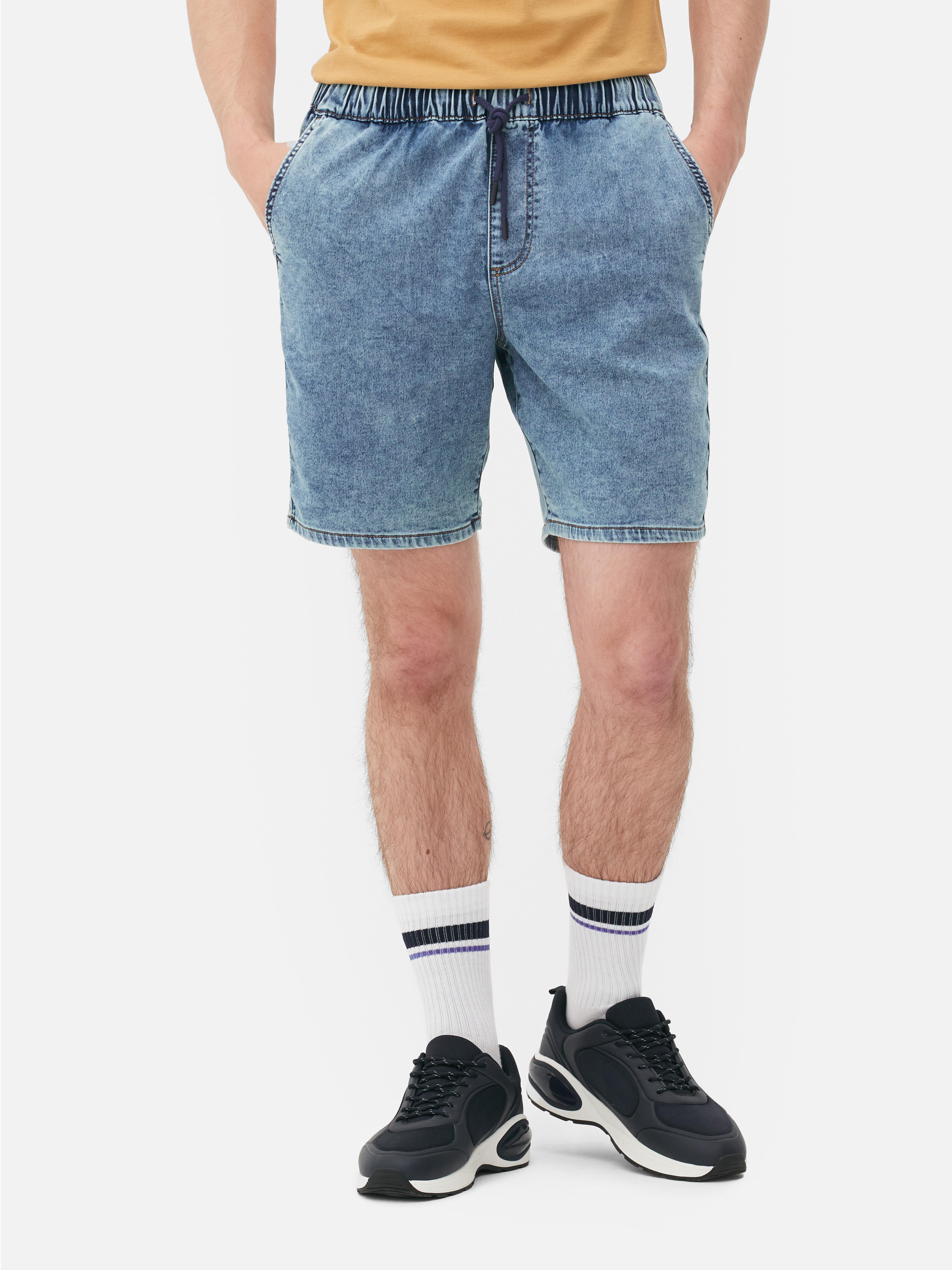 Men's Mid Blue Denim Bermuda Shorts | Primark