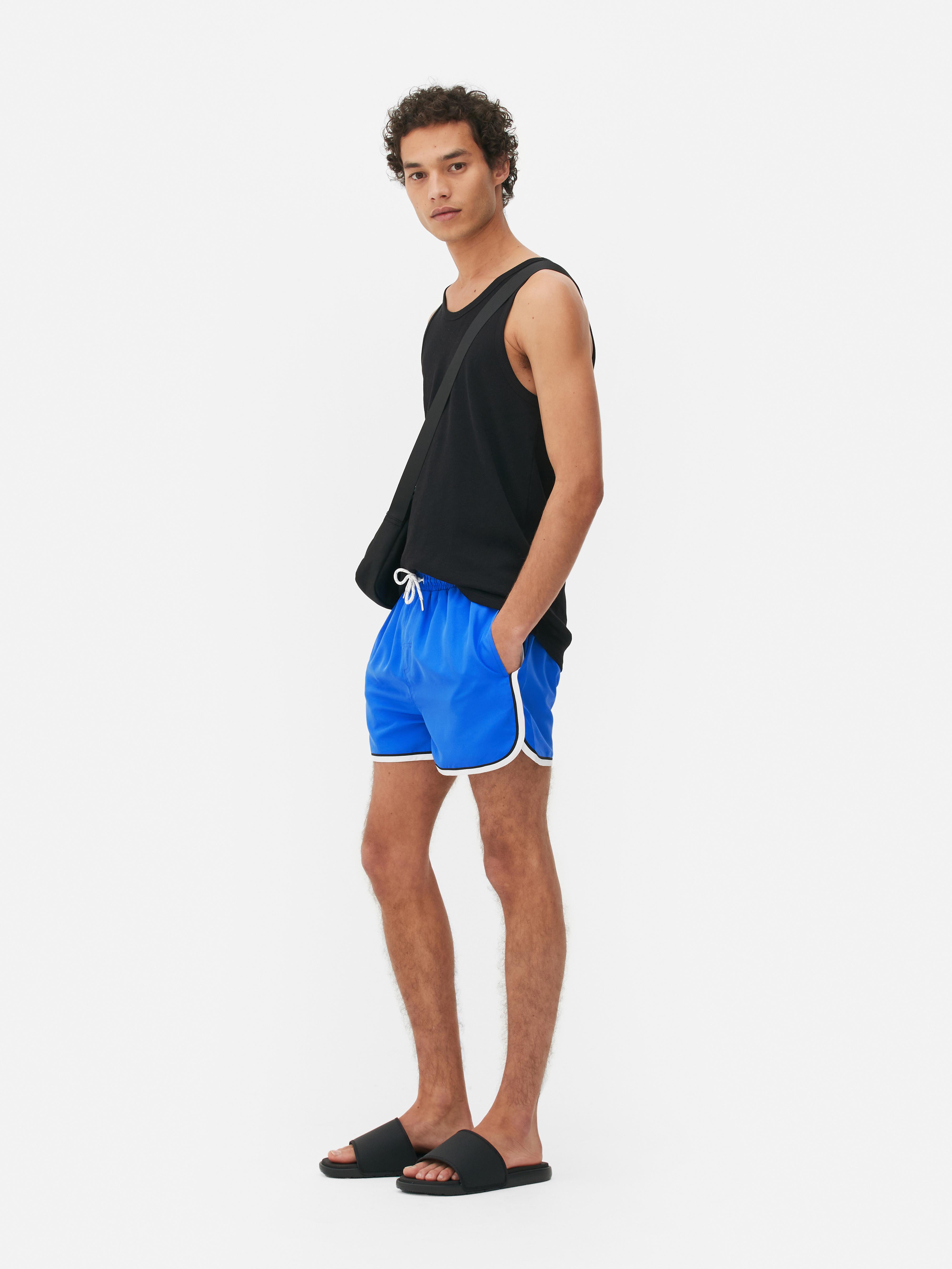 Short de bain style running avec cordon de serrage