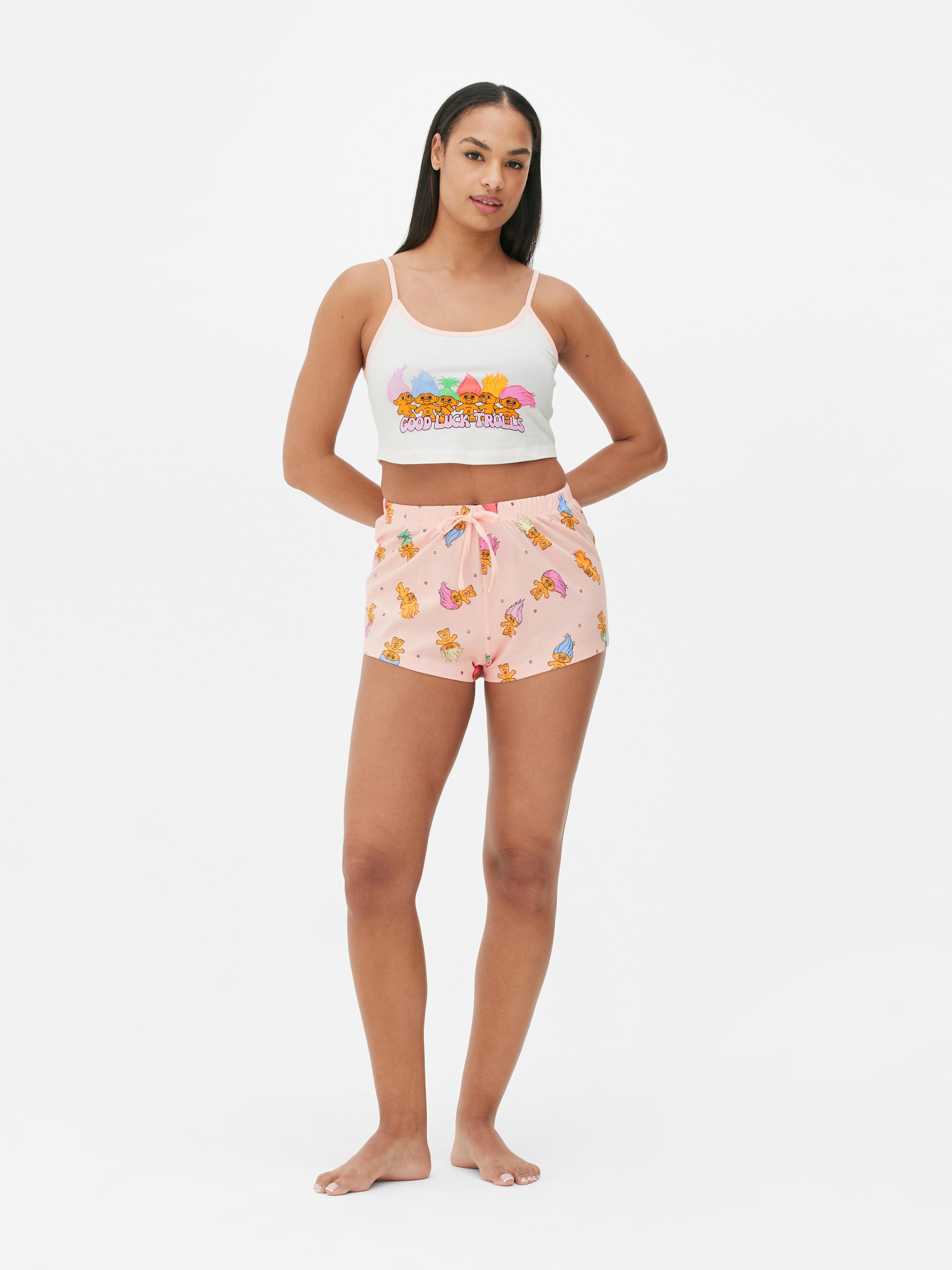 Good Luck Trolls Cropped Cami and Shorts Pajamas Primark