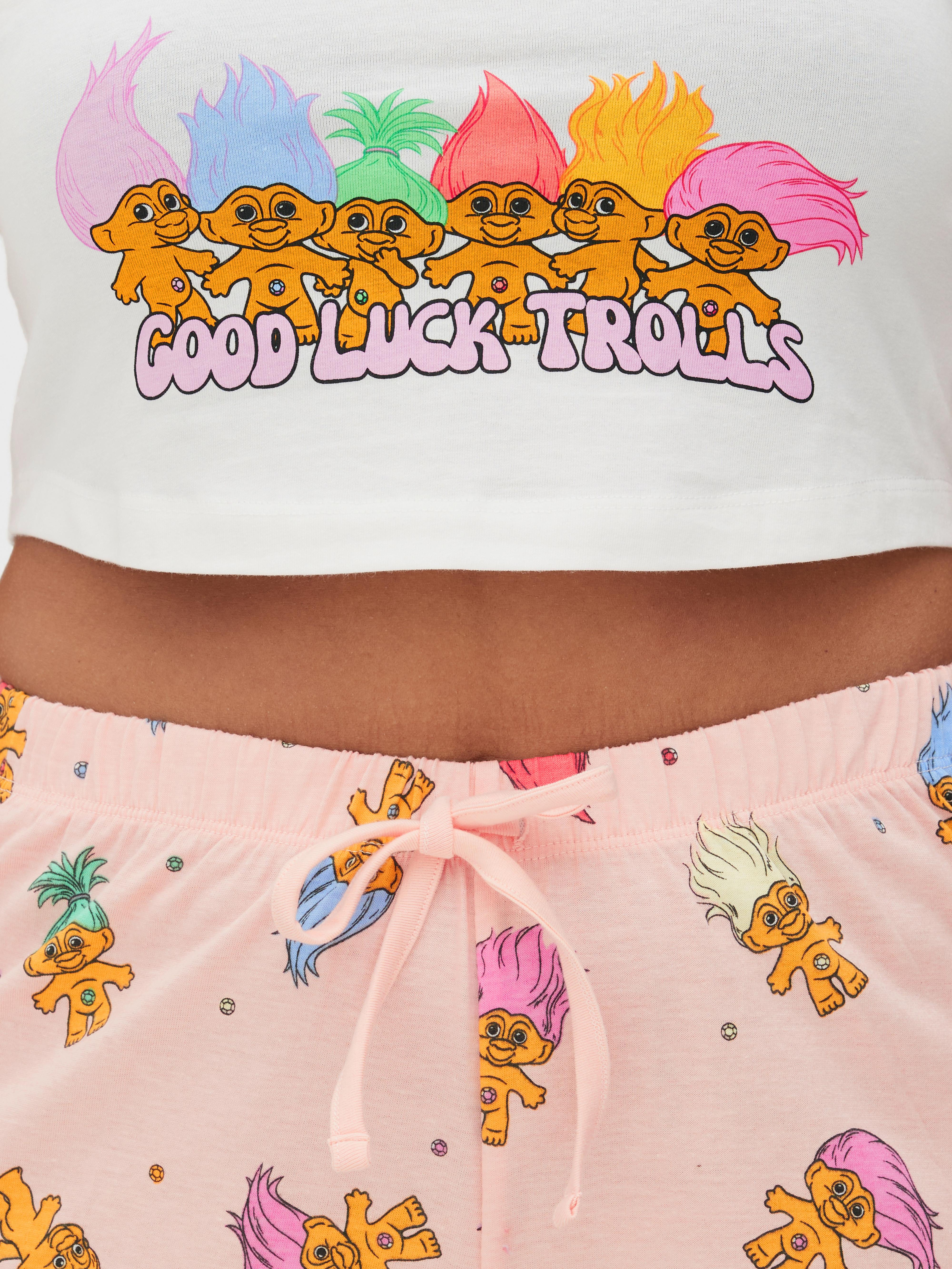 Good Luck Trolls Cropped Cami and Shorts Pajamas Primark