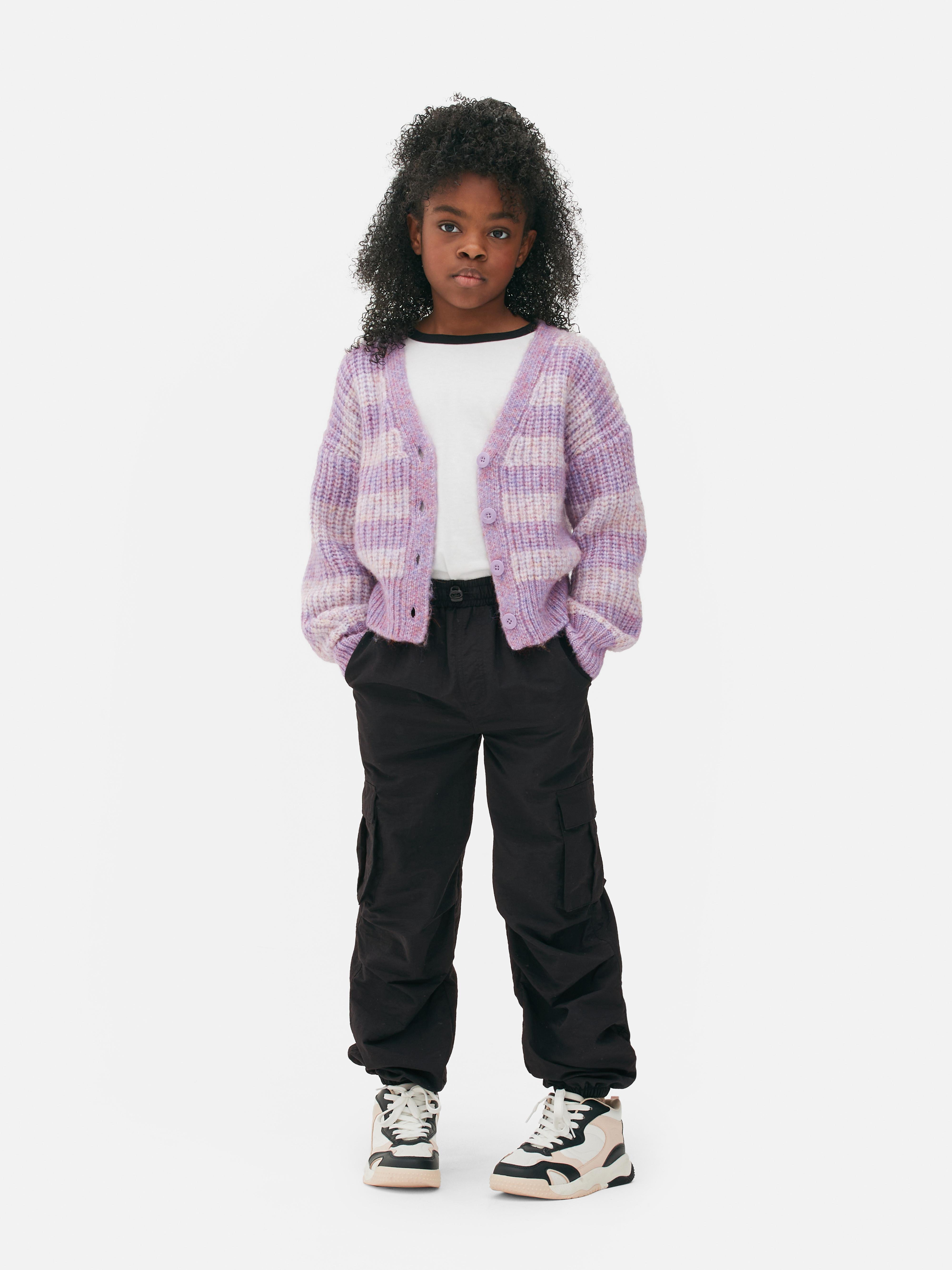 Girls Black Cargo Parachute Pants | Primark