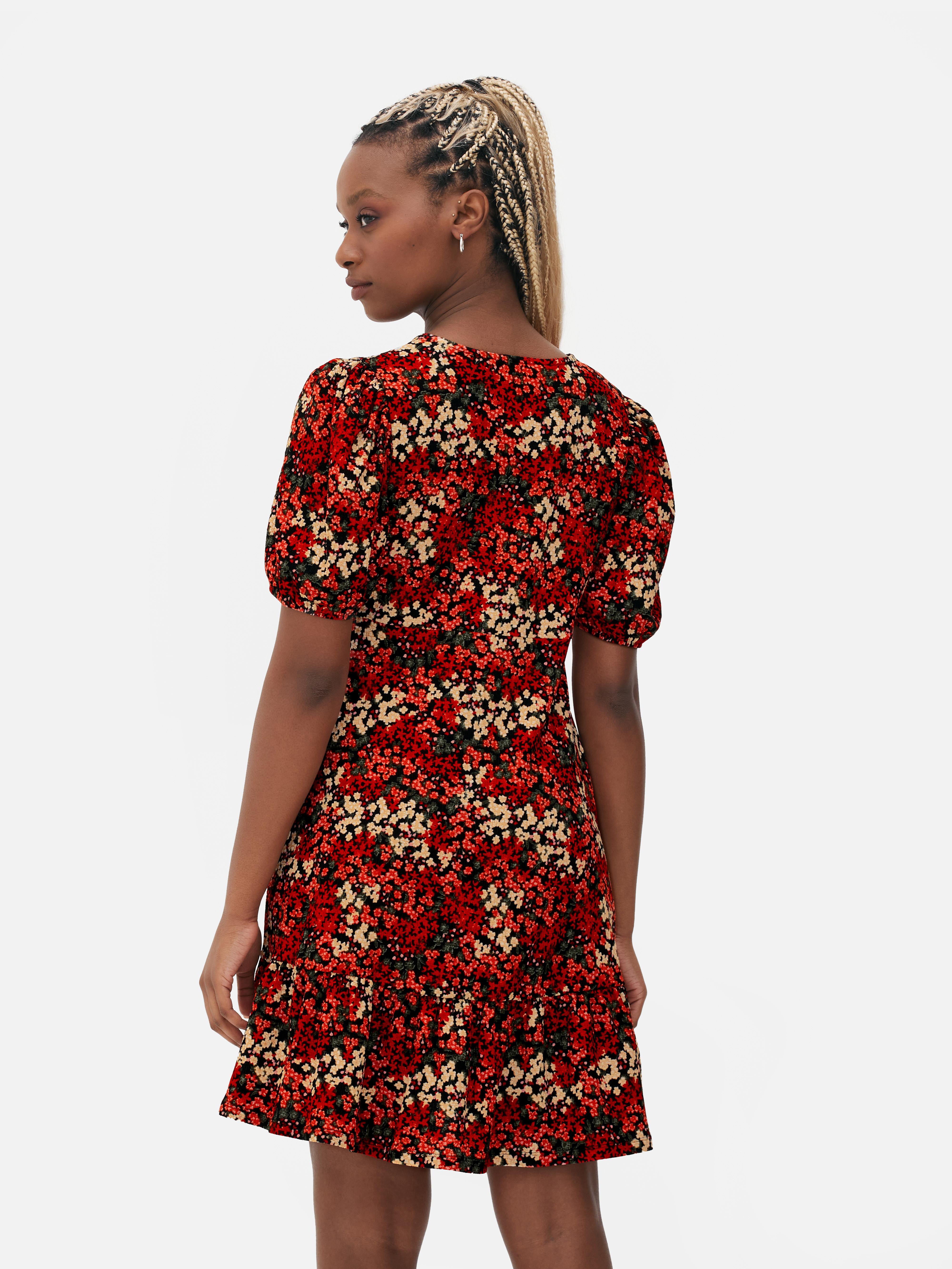 Printed Puff Sleeve Mini Dress | Primark