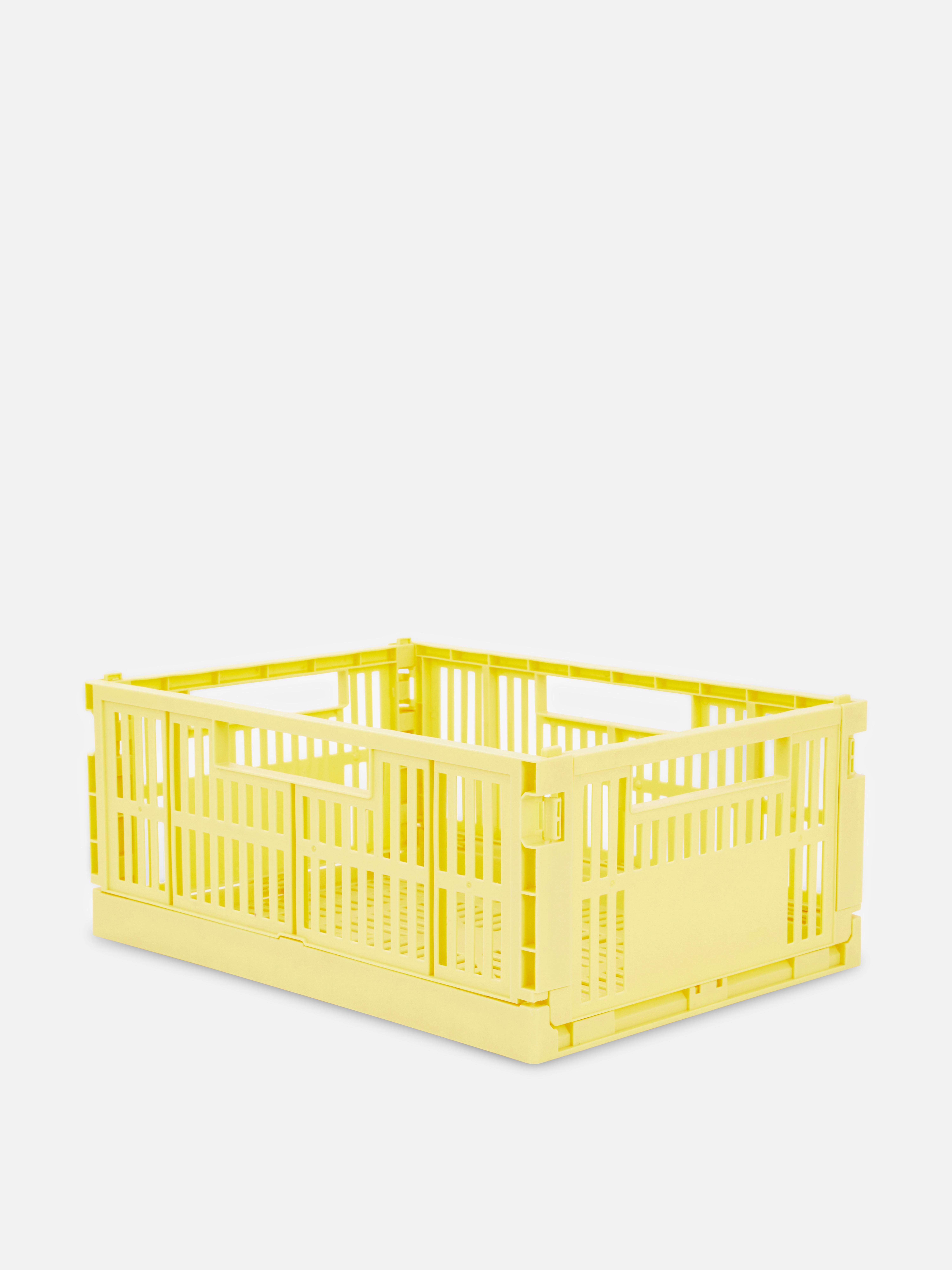 Light Yellow Collapsible Storage Crate Primark