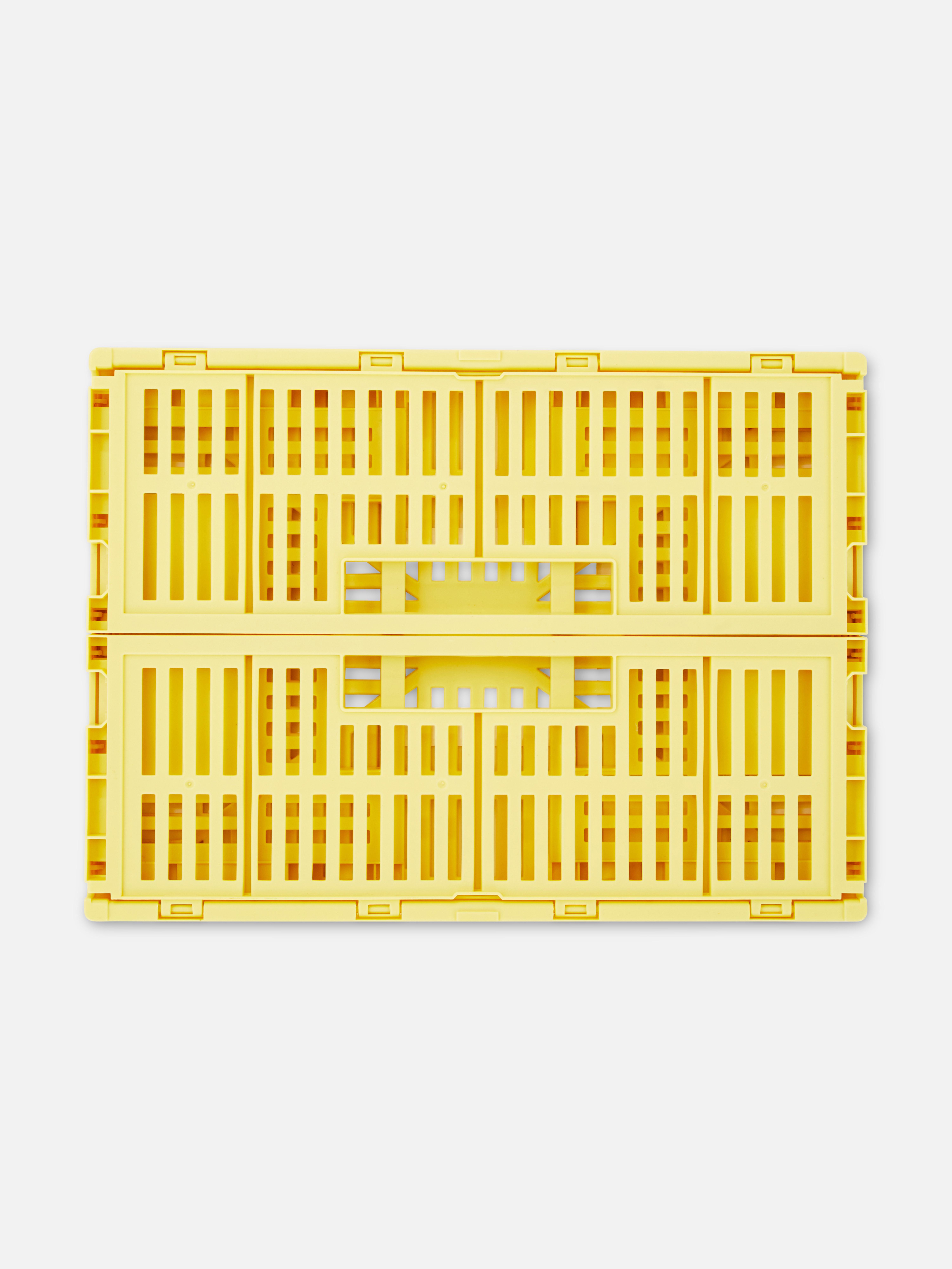 Light Yellow Collapsible Storage Crate Primark