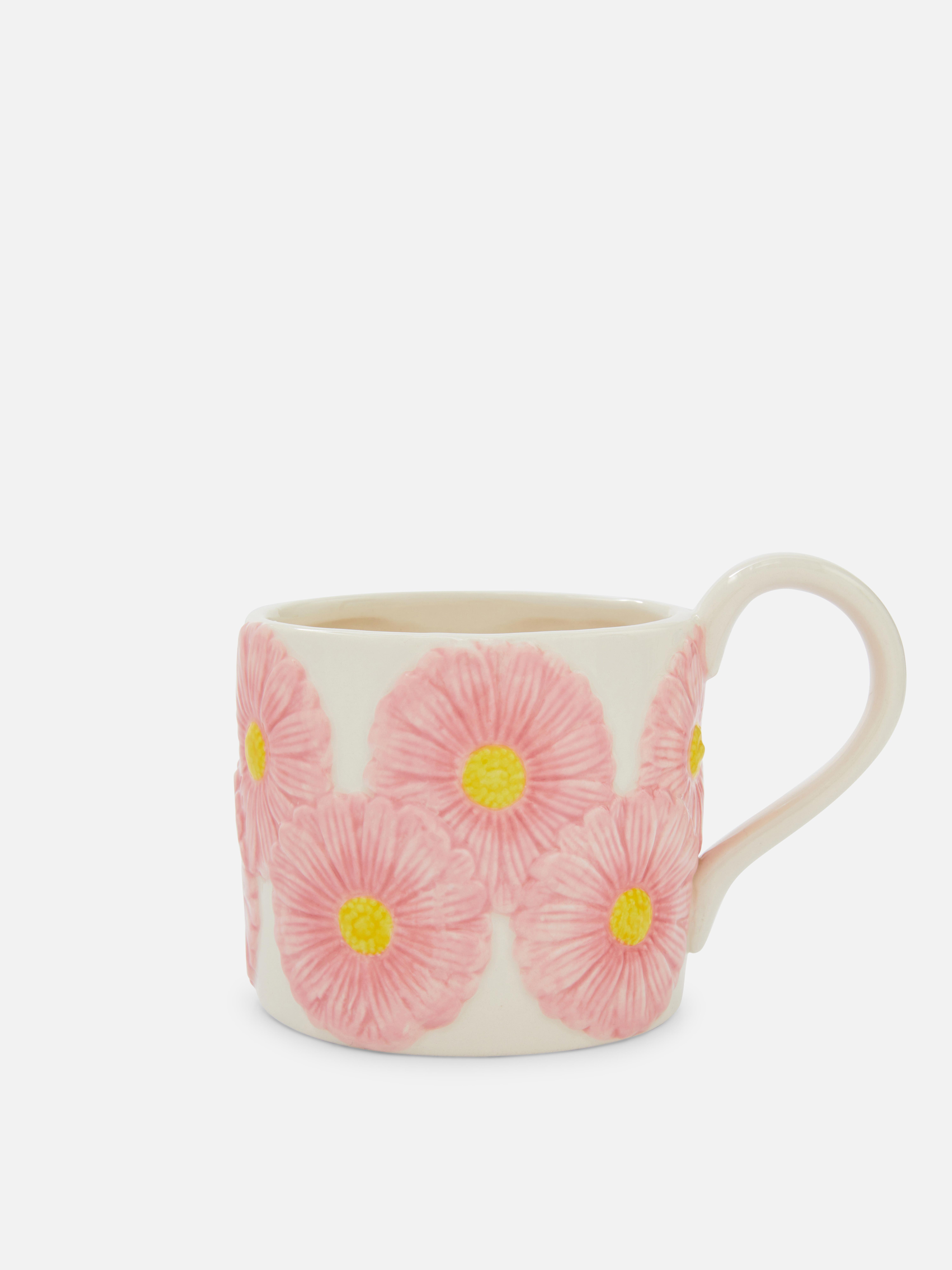 Embossed Floral Mug
