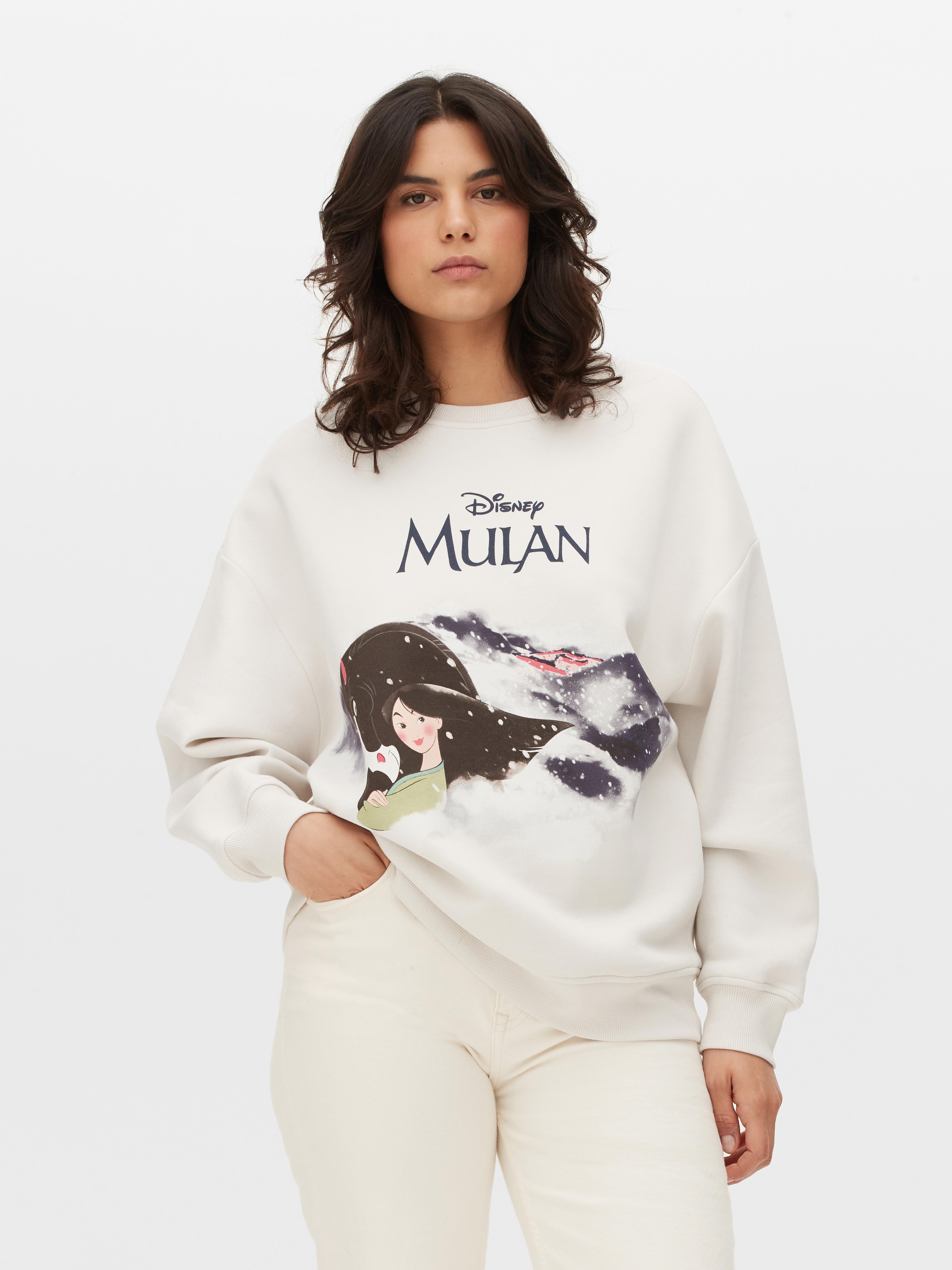 Women s Beige Disney s Mulan Oversized Sweatshirt Primark