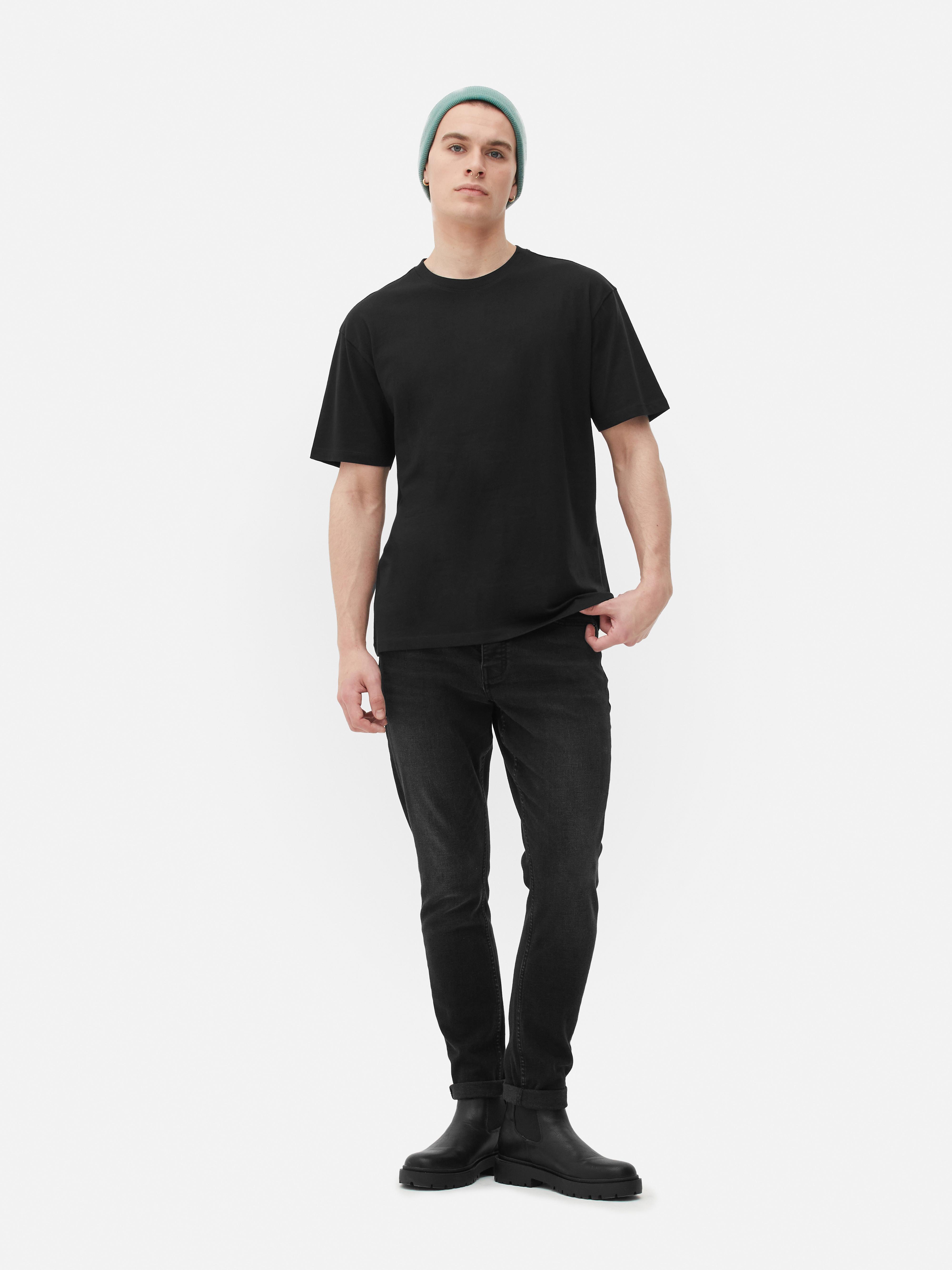 Mens Black Relaxed Fit T-shirt