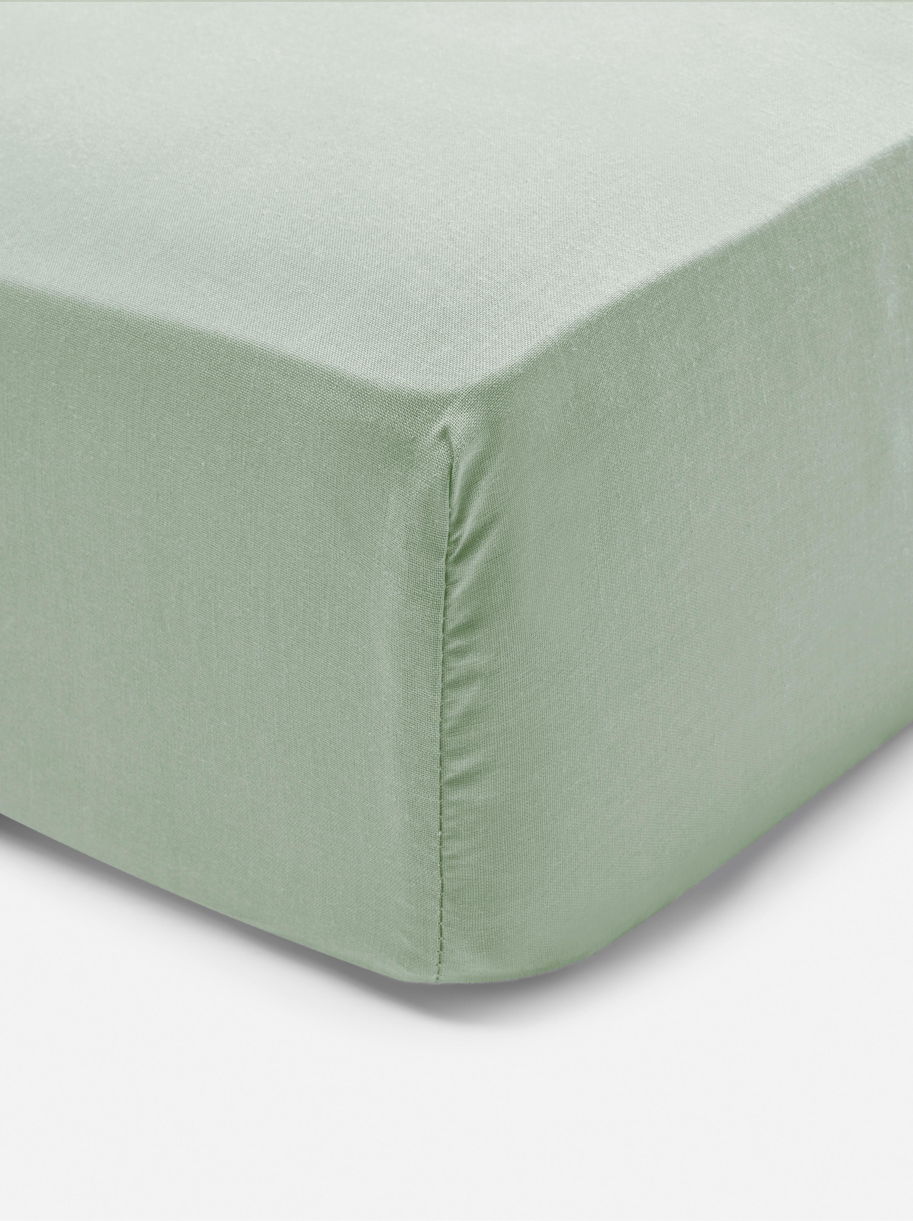 Cotton Double Fitted Sheet Color verde Primark