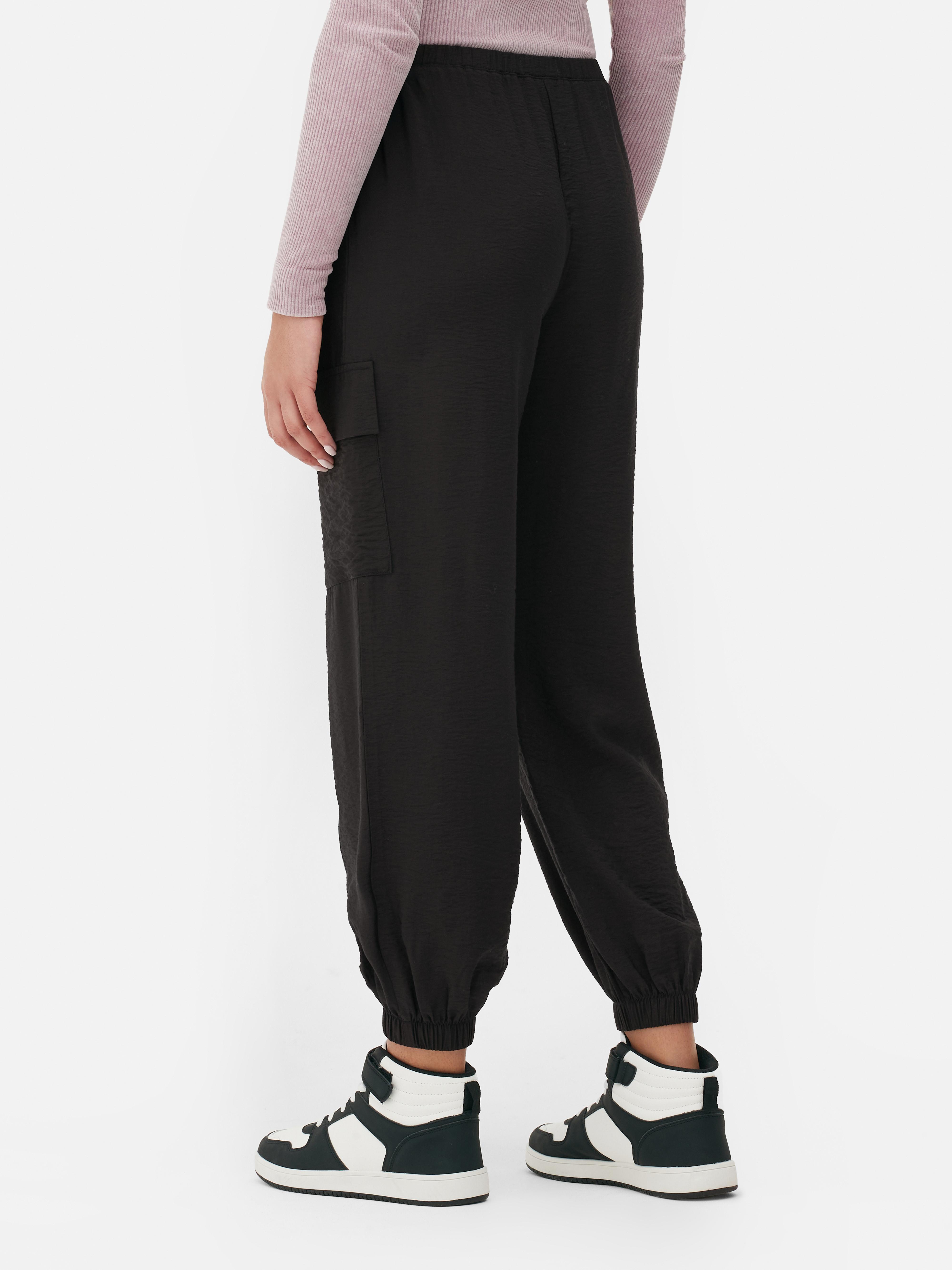 Buy Go Colors Women Black Relaxed Fit Cropped Joggers - Trousers for Women  4891869
