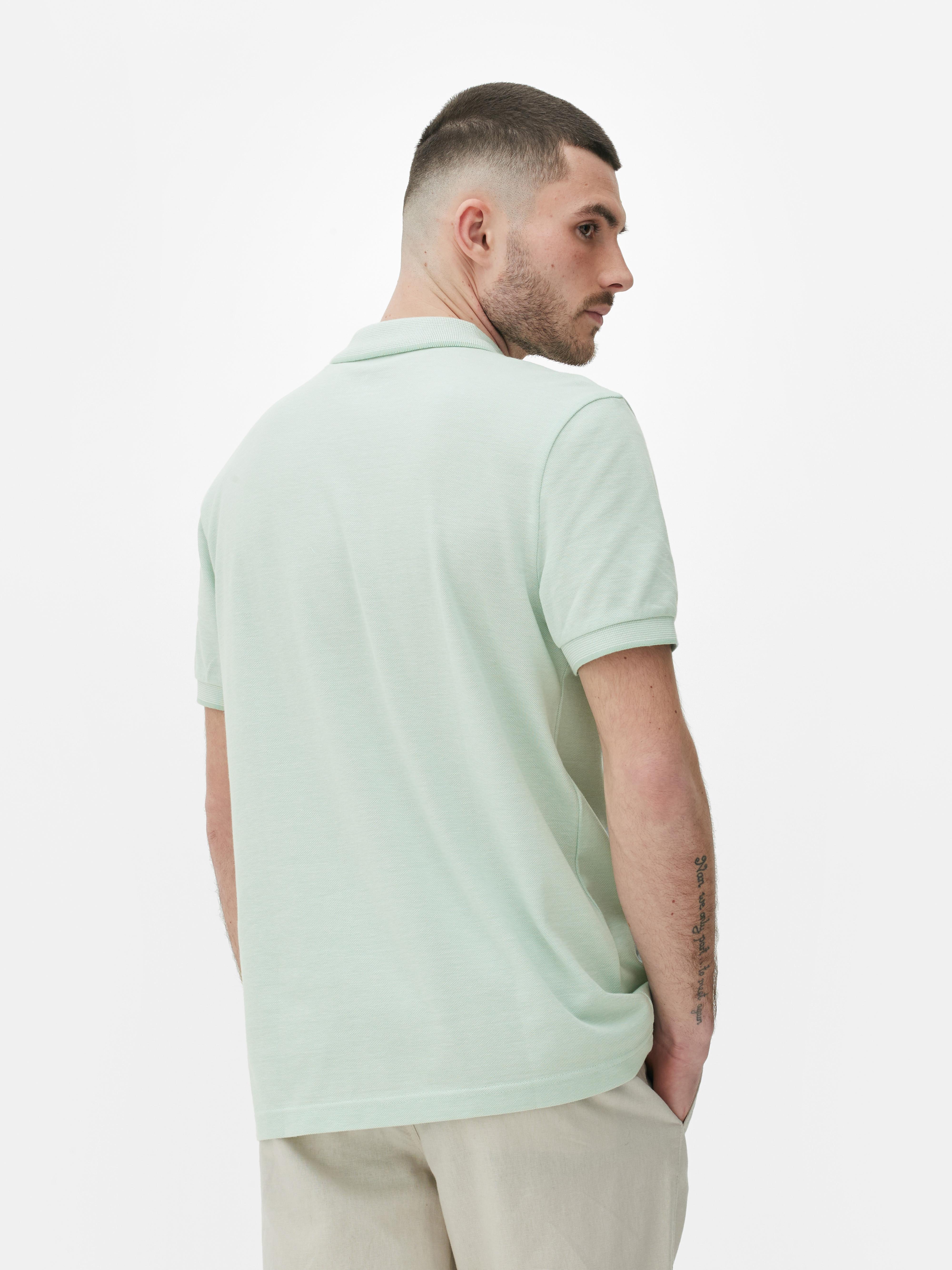 Men's Mint Birdseye Weave Polo Shirt Primark