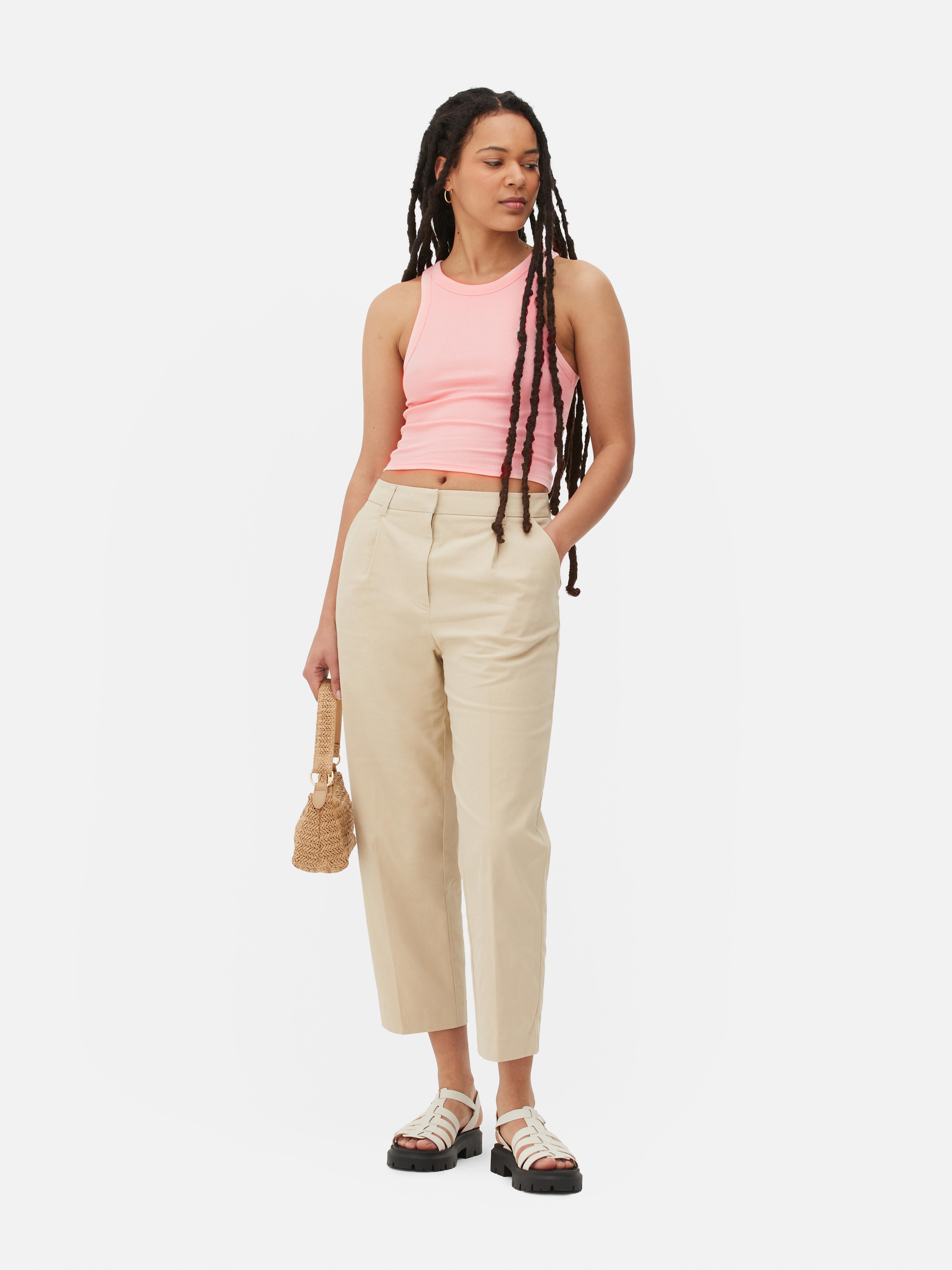 Crop Top Marinère Blanc Et Noir Primark - Taille 34 - Occasion Très Bon État