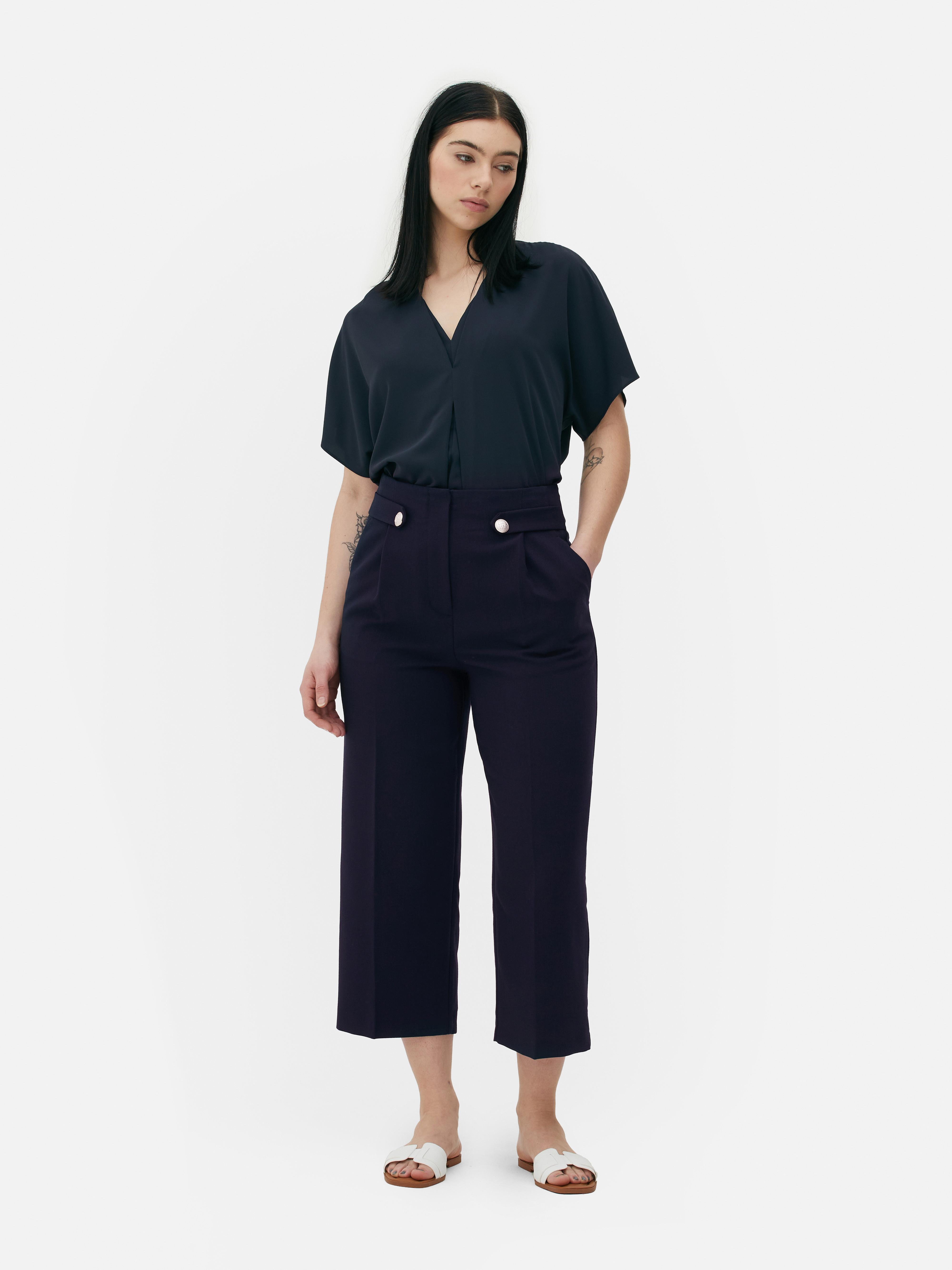 Pleat Detail Culottes