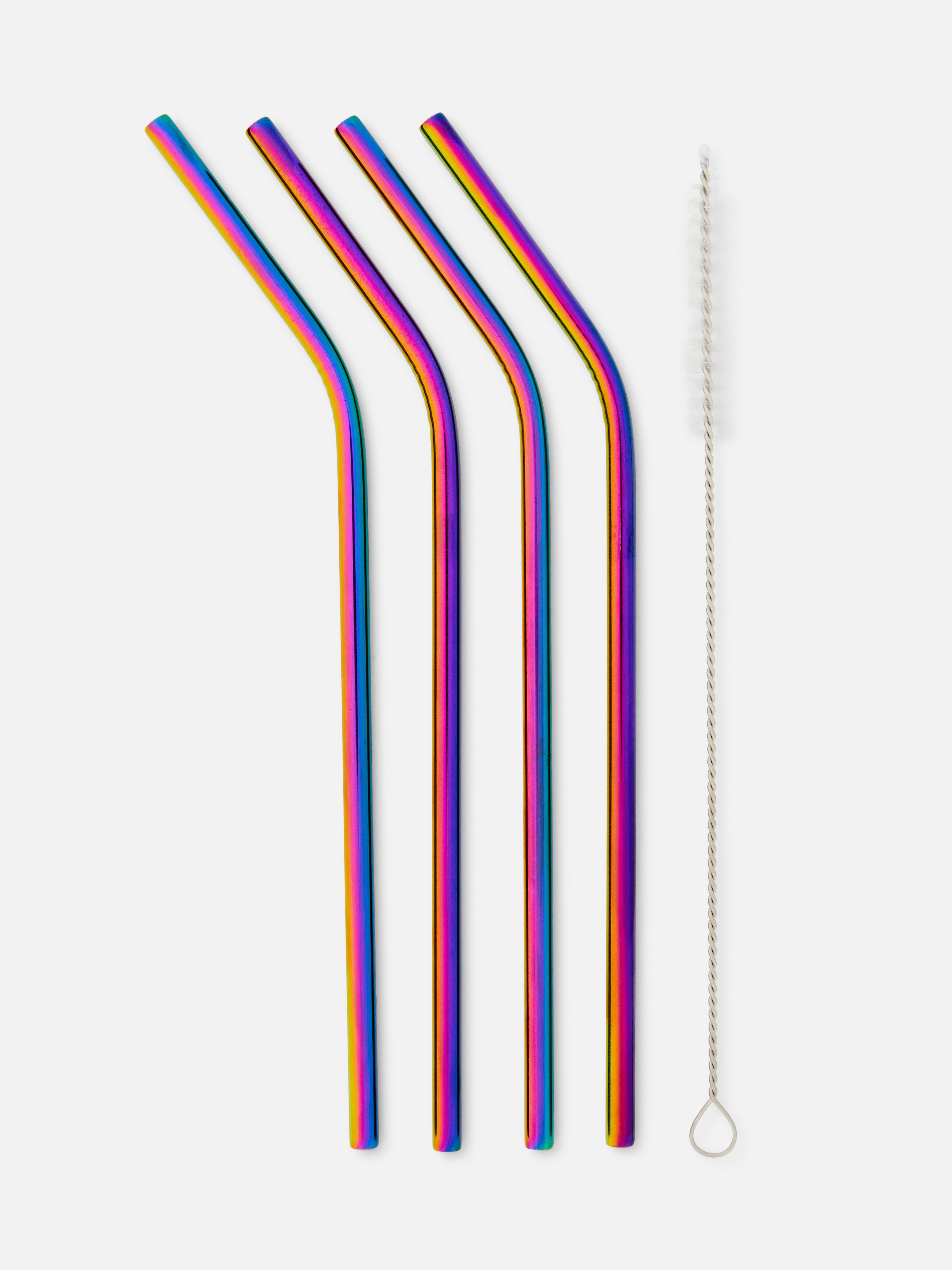 Multi 4pk Ombré Steel Straws Primark