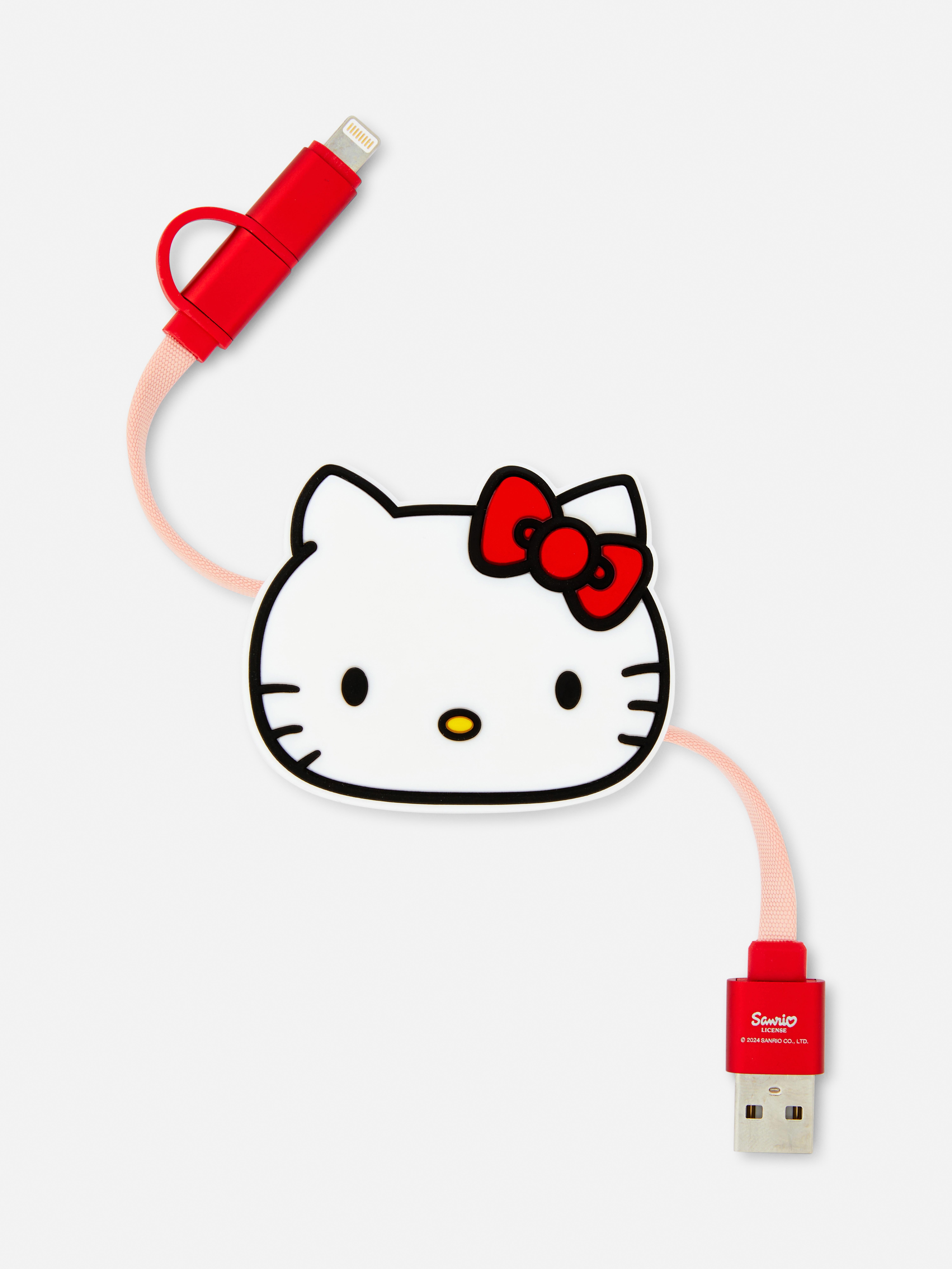 Hello Kitty 50th Anniversary Retractable USB Cable