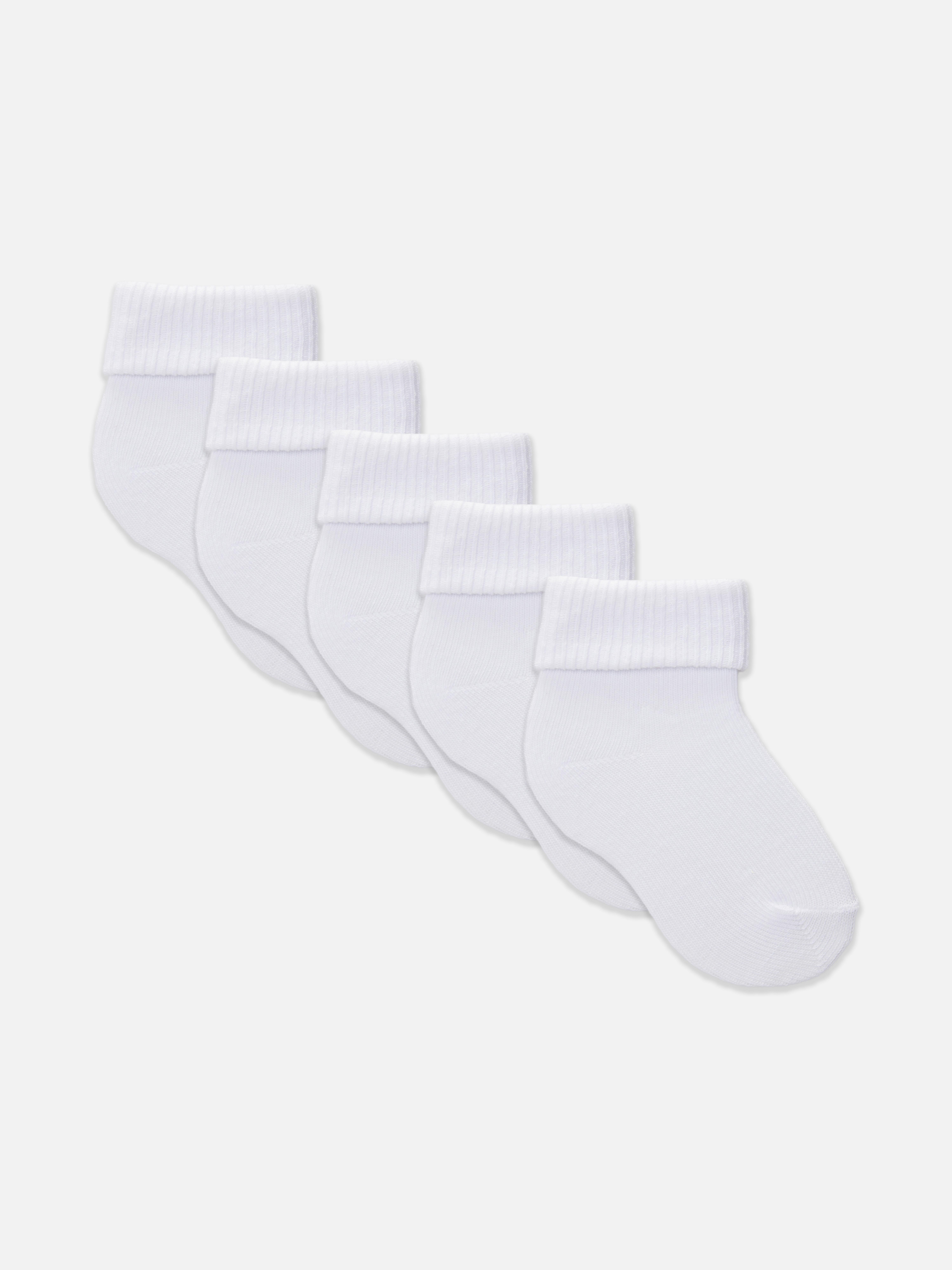5-Pack Ribbed Hem Socks