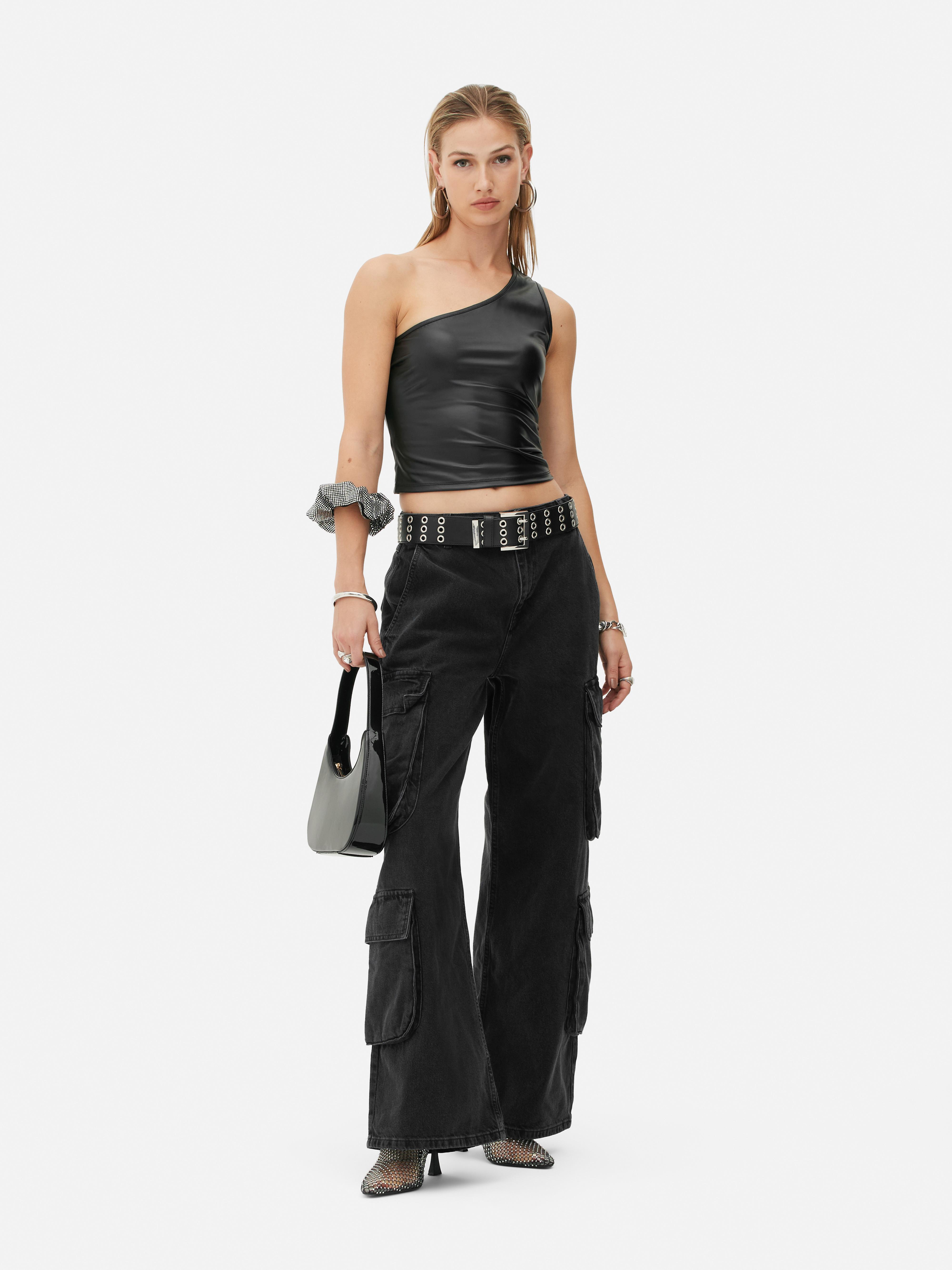 Rita Ora Wide Leg Cargo Jeans