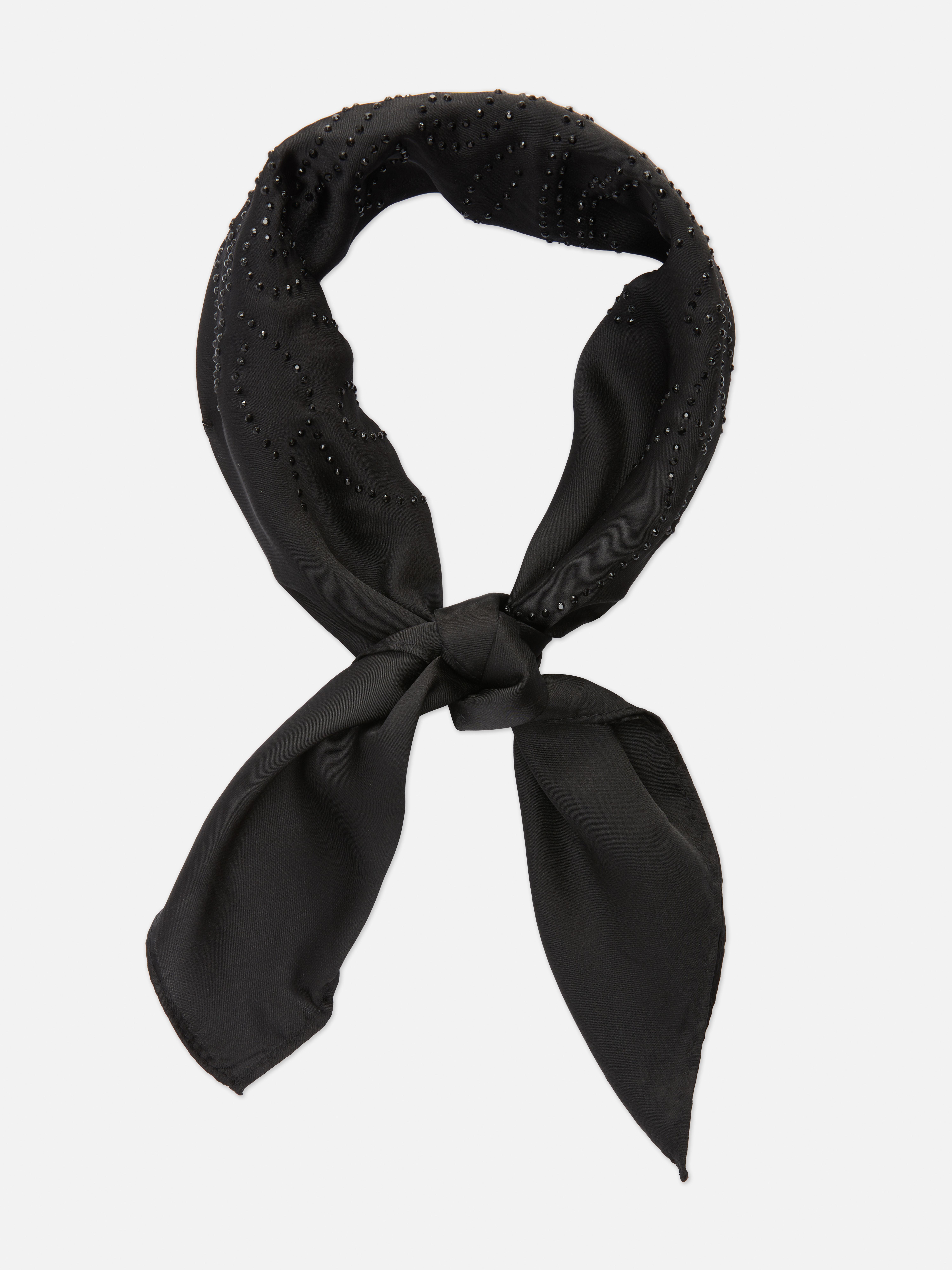 Rita Ora Embelished Satin Scarf