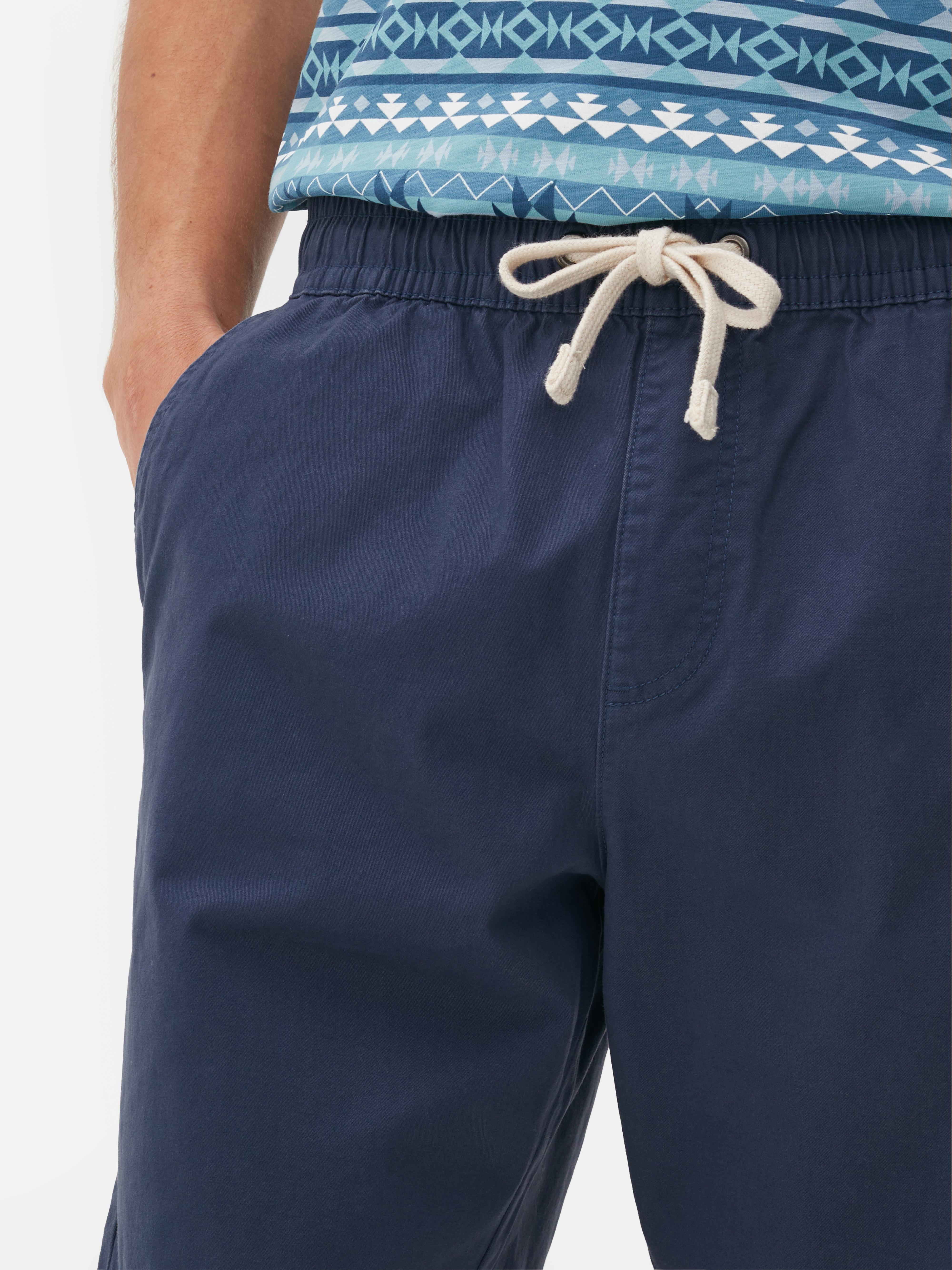 Men's Blue Drawstring Bermuda Shorts | Primark