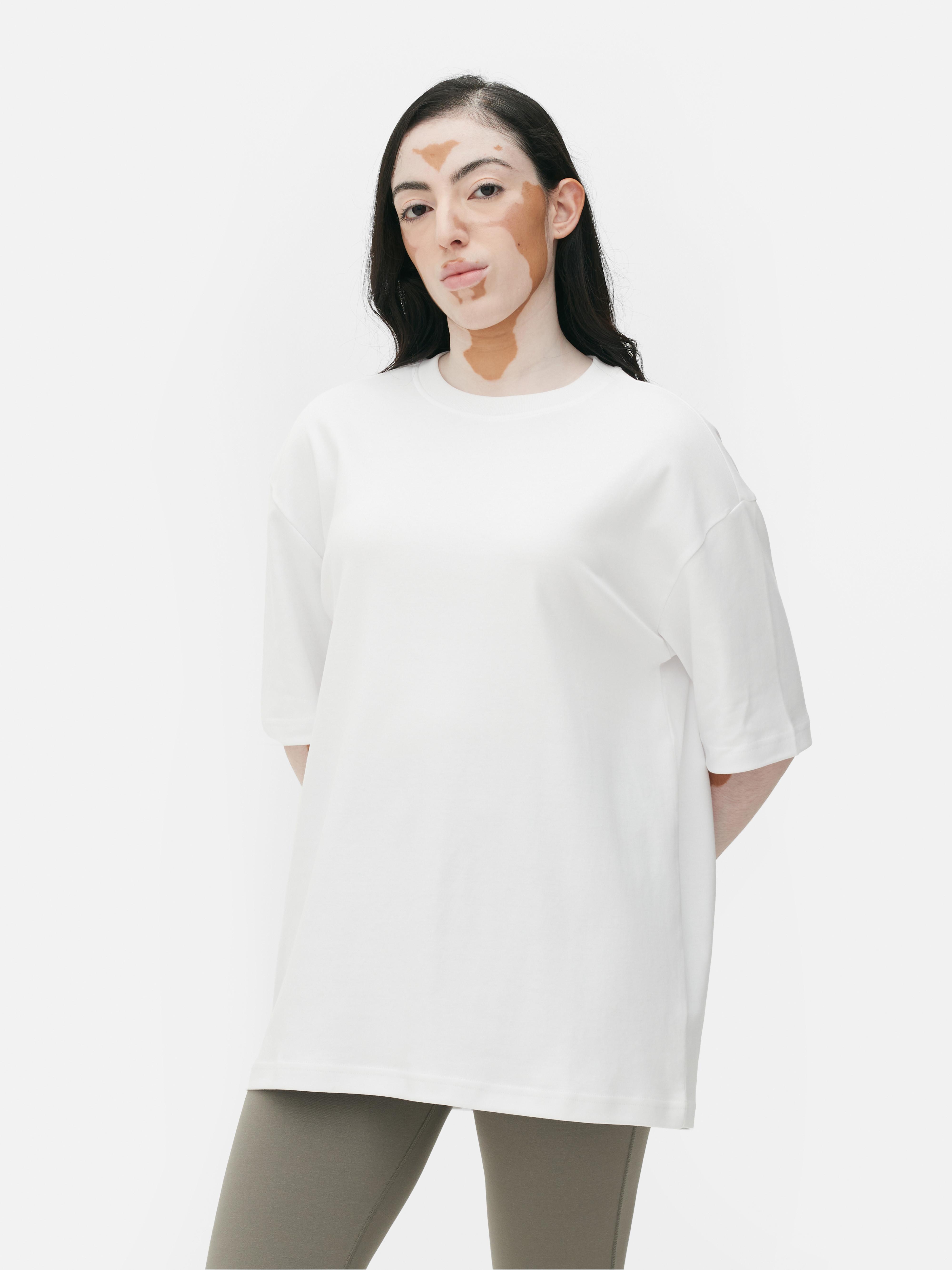 Women s White Oversized Essential Jersey T Shirt Primark