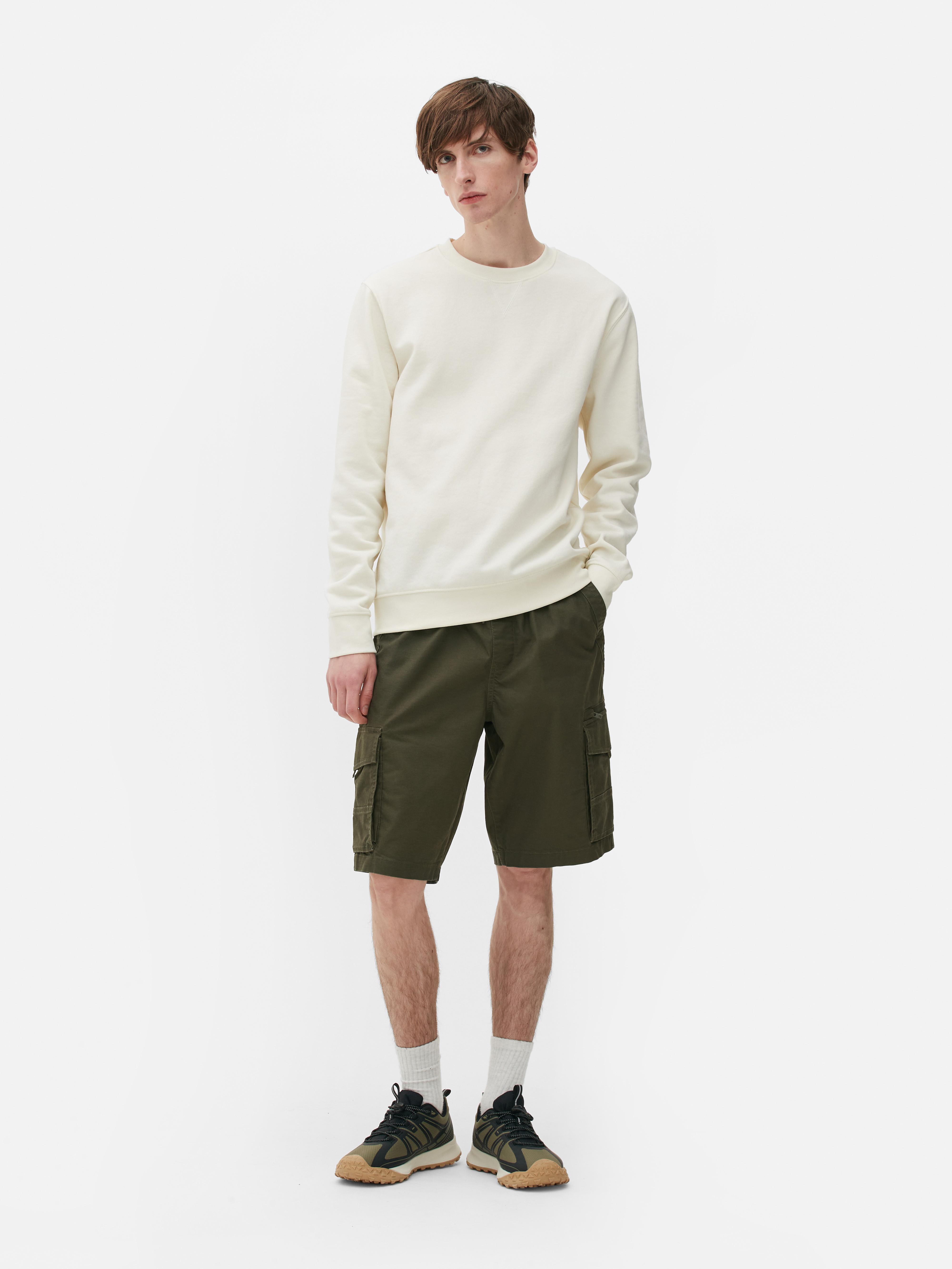 Mens khaki store shorts with drawstrings