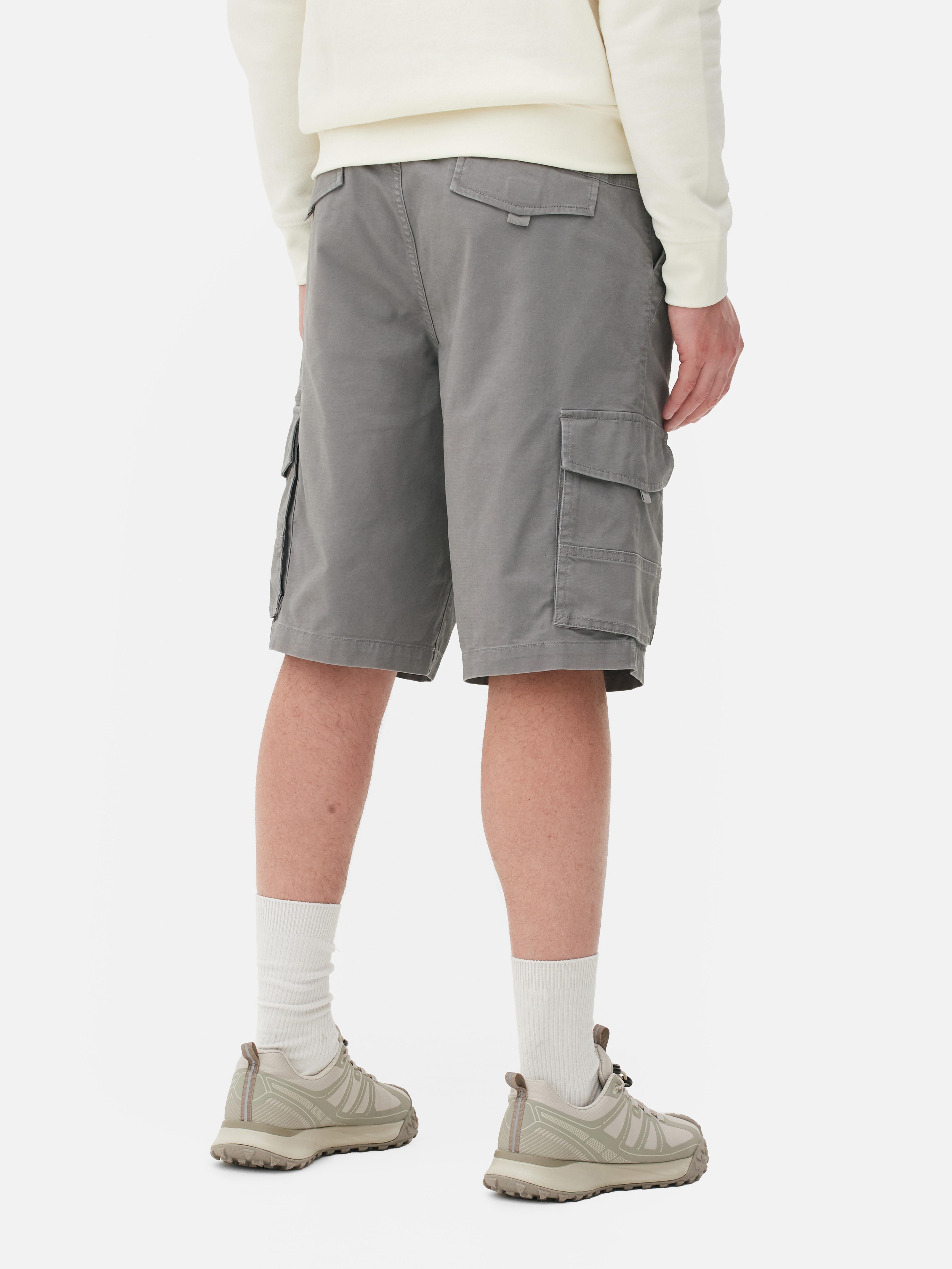 Mens Grey Drawstring Cargo Shorts | Primark