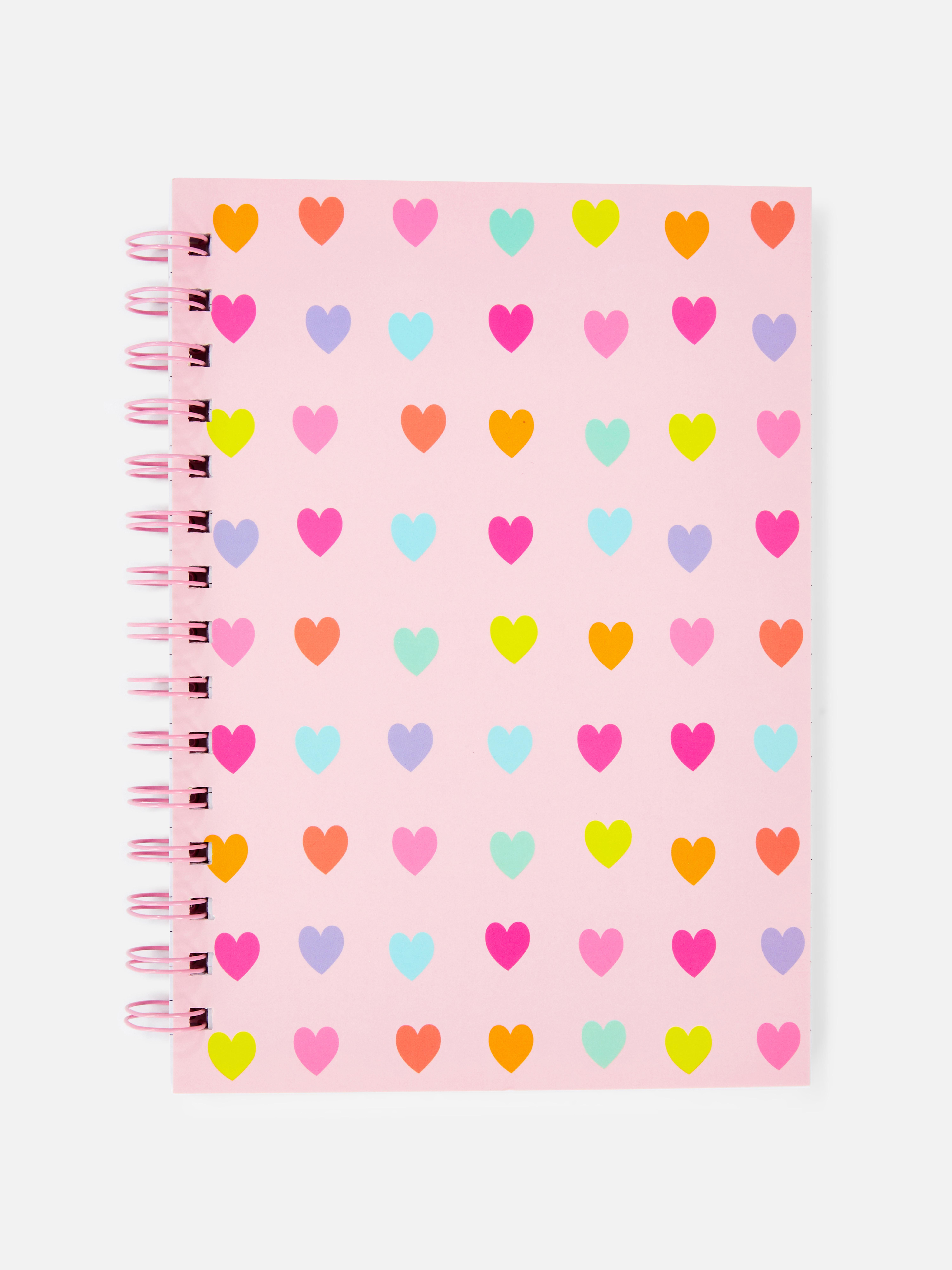 A5 Love Heart Spiral Bound Notebook