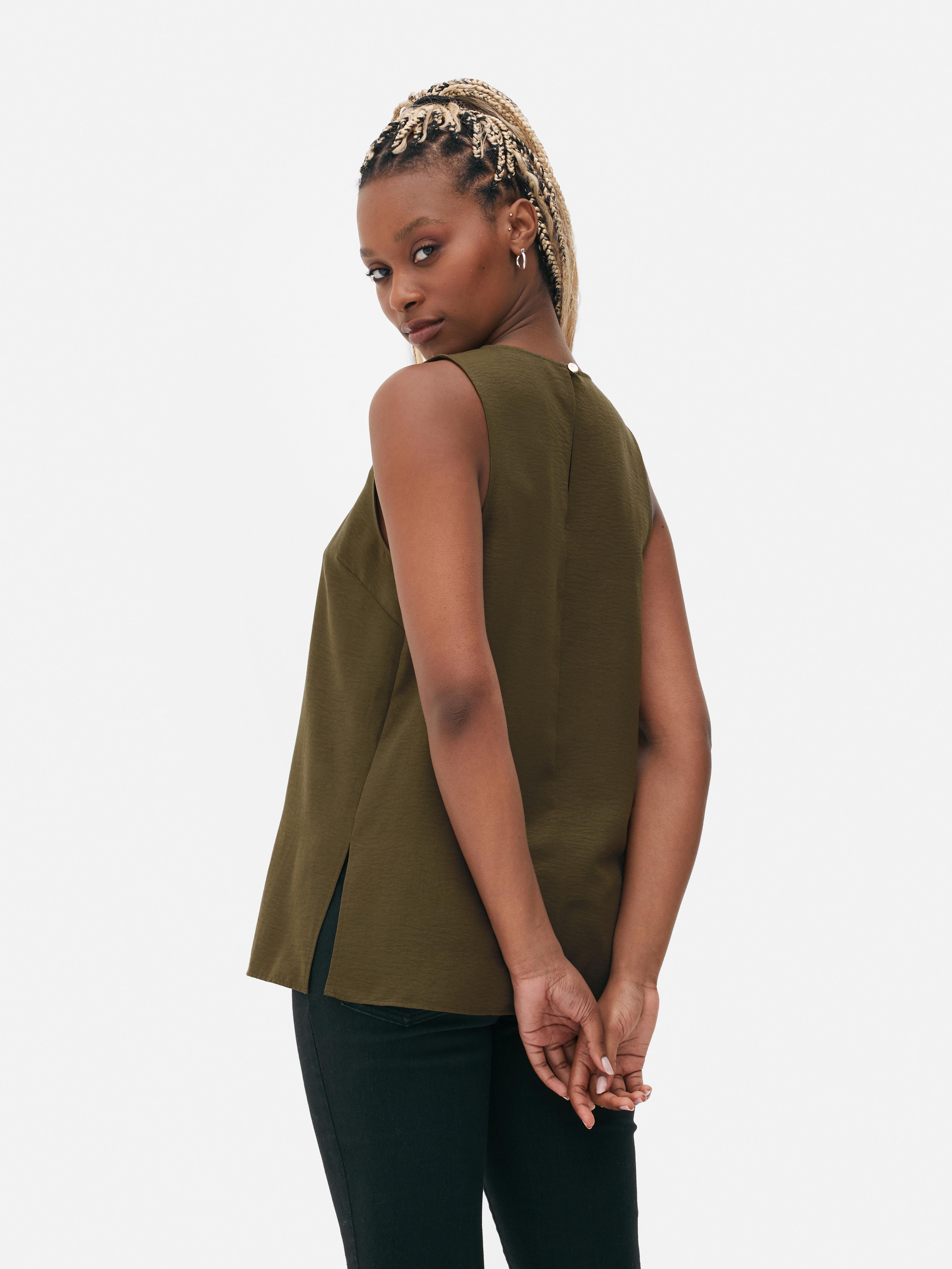 Sleeveless Scoop Neck Blouse | Primark