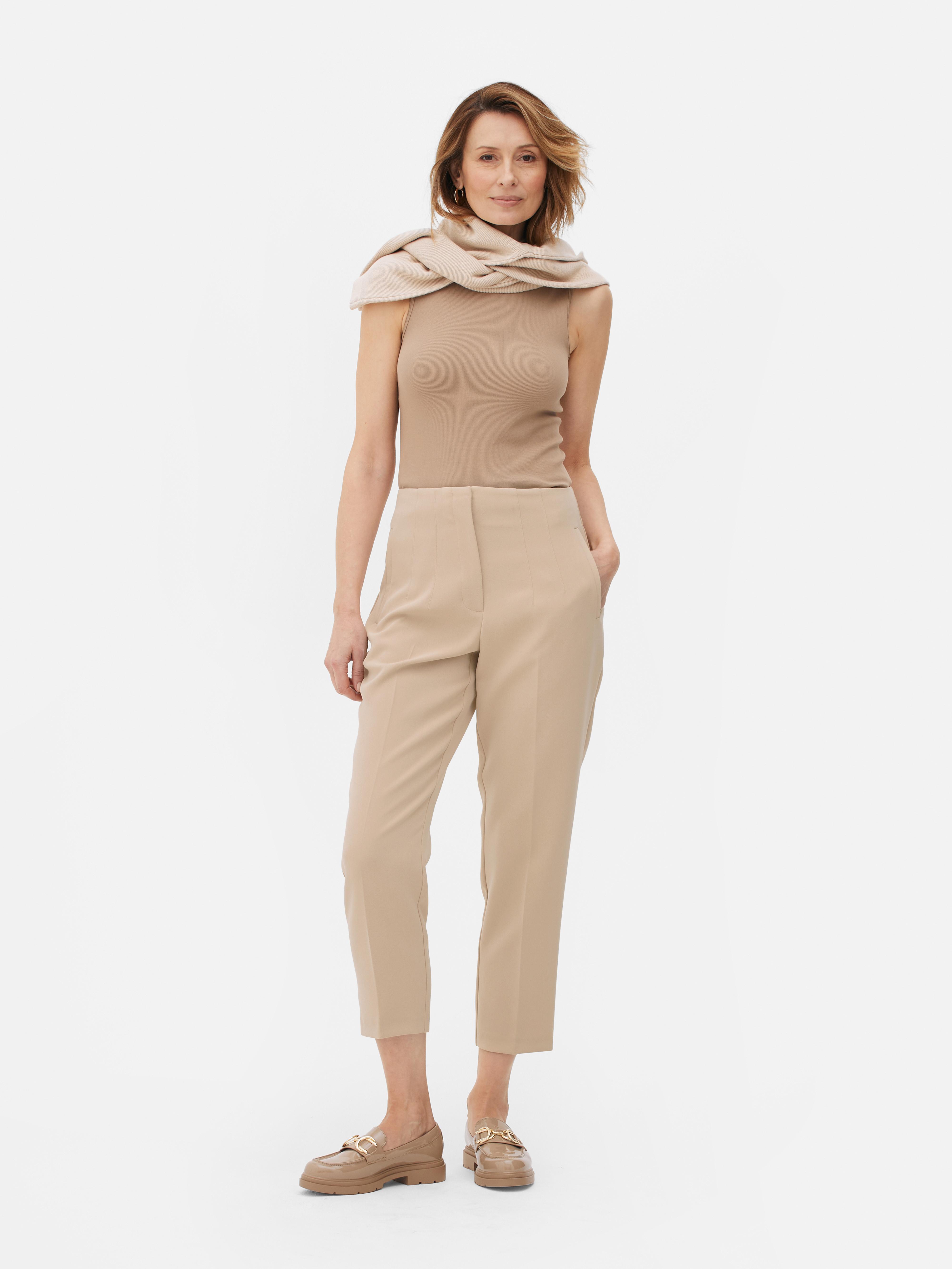 Slim-Fit-Hose mit hohem Bund