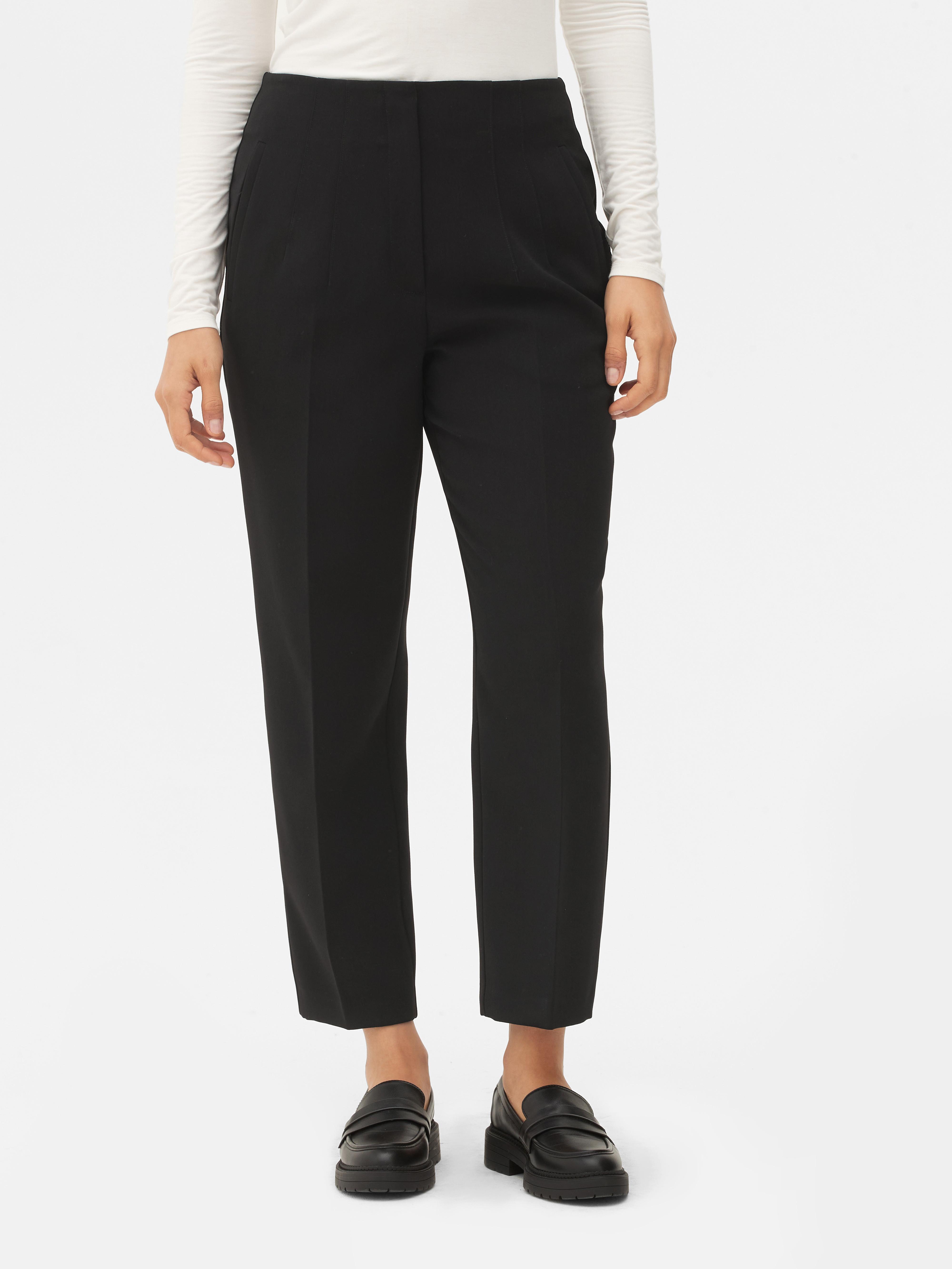 Women's Black High Waist Slim Fit Pants | Primark