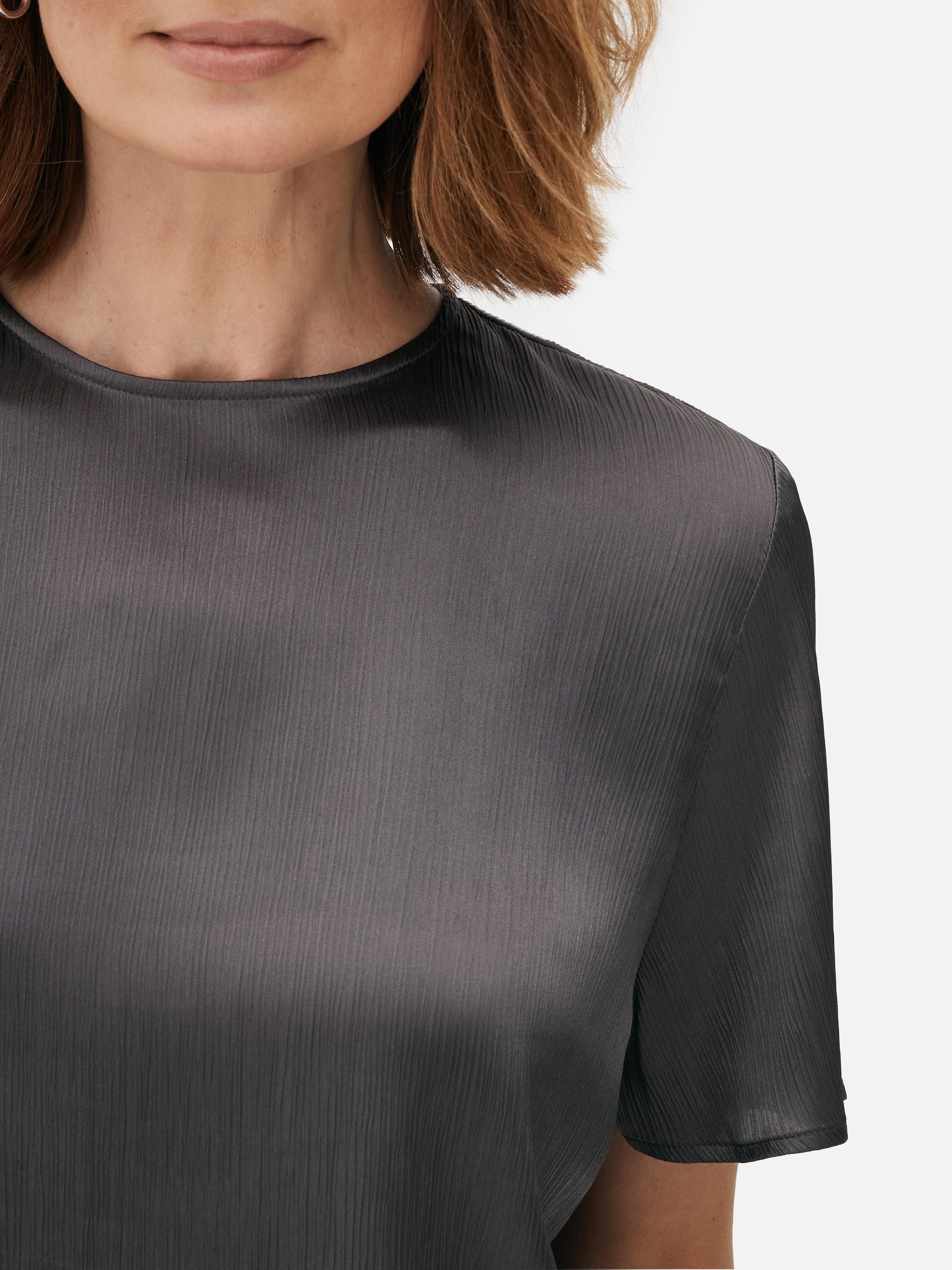 Womens Charcoal Angel Sleeve Textured Blouse | Primark