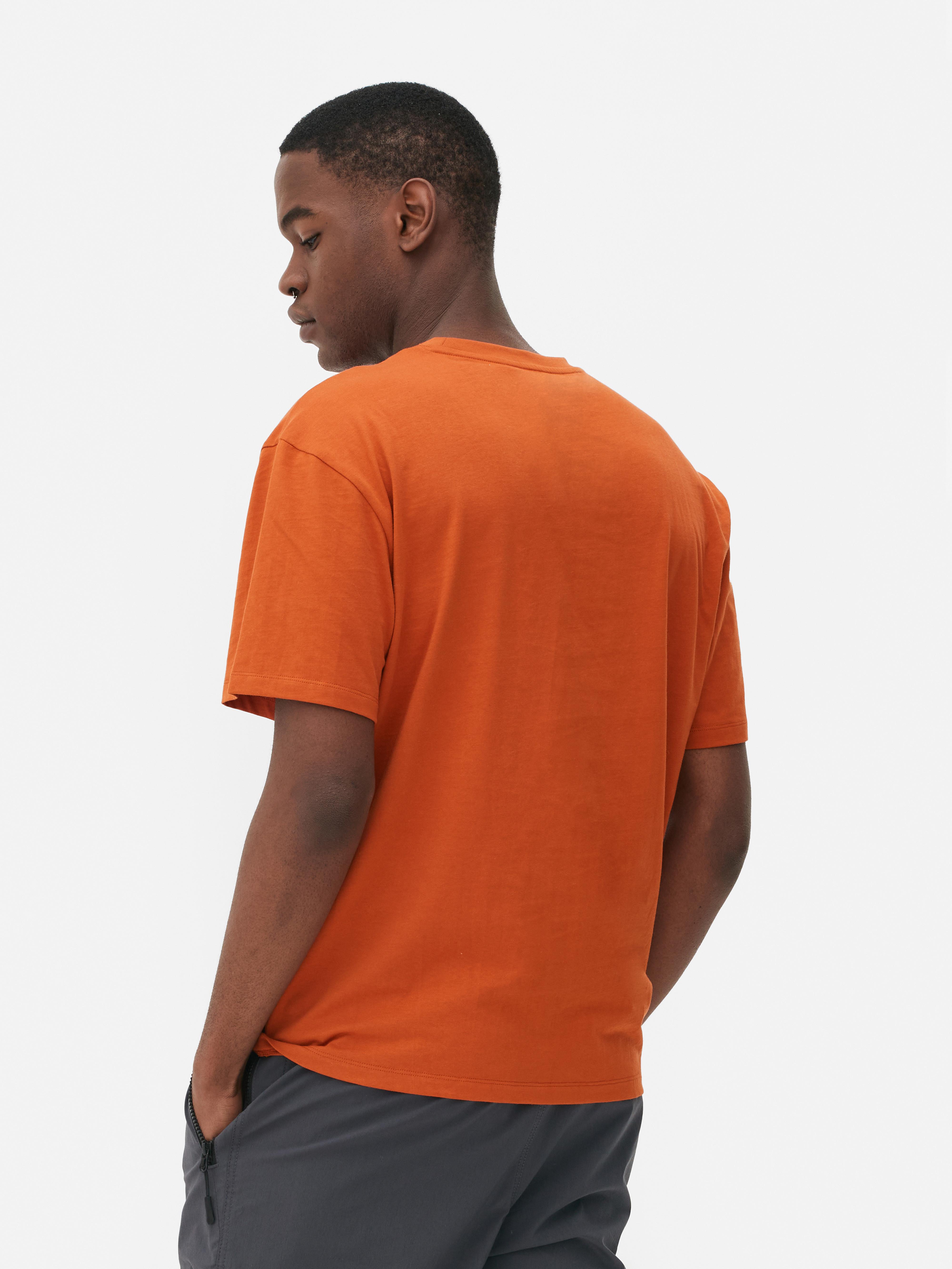 Men's Orange Relaxed Cotton T-Shirt | Primark