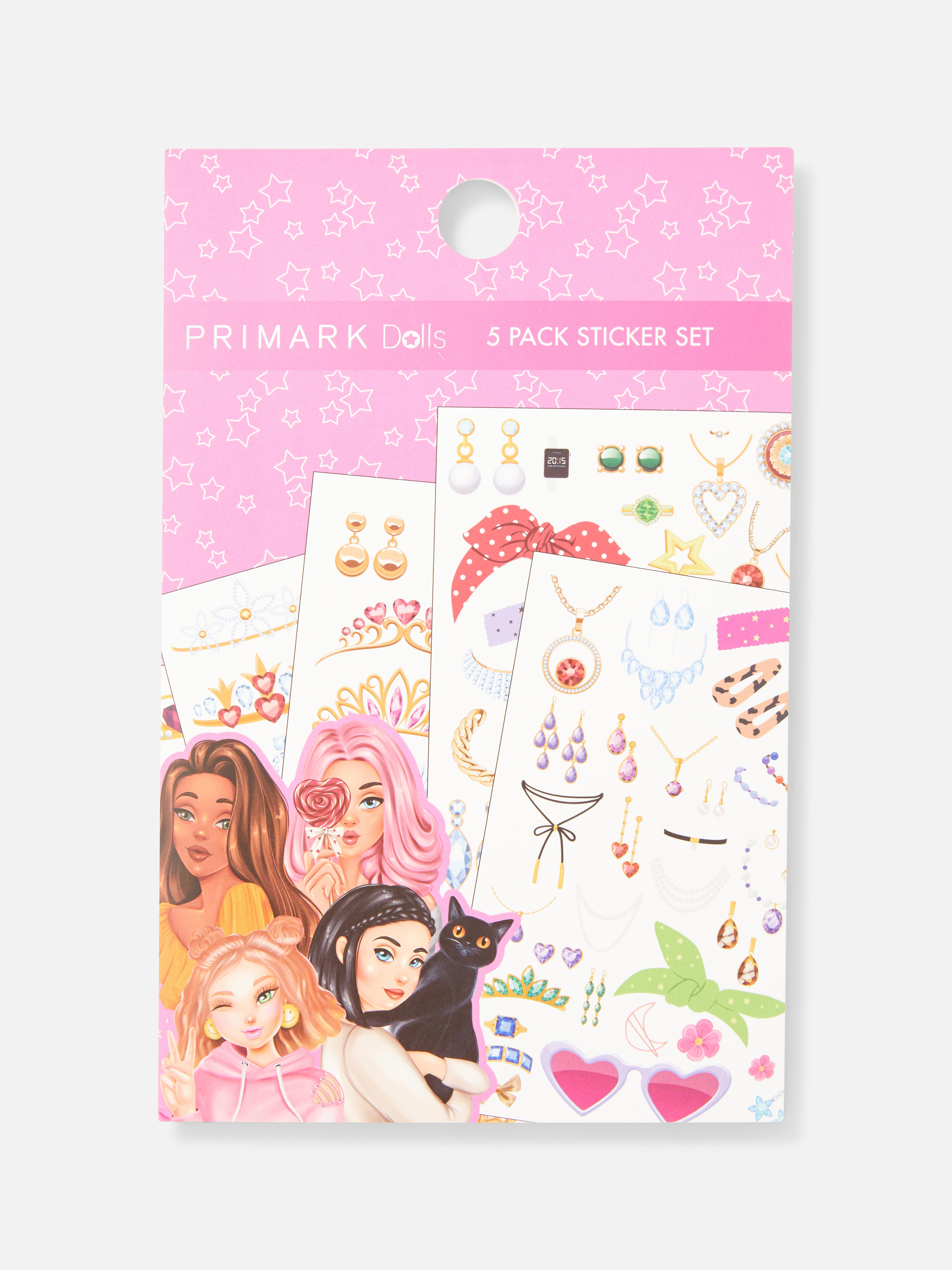 5pk Dolls Stickers