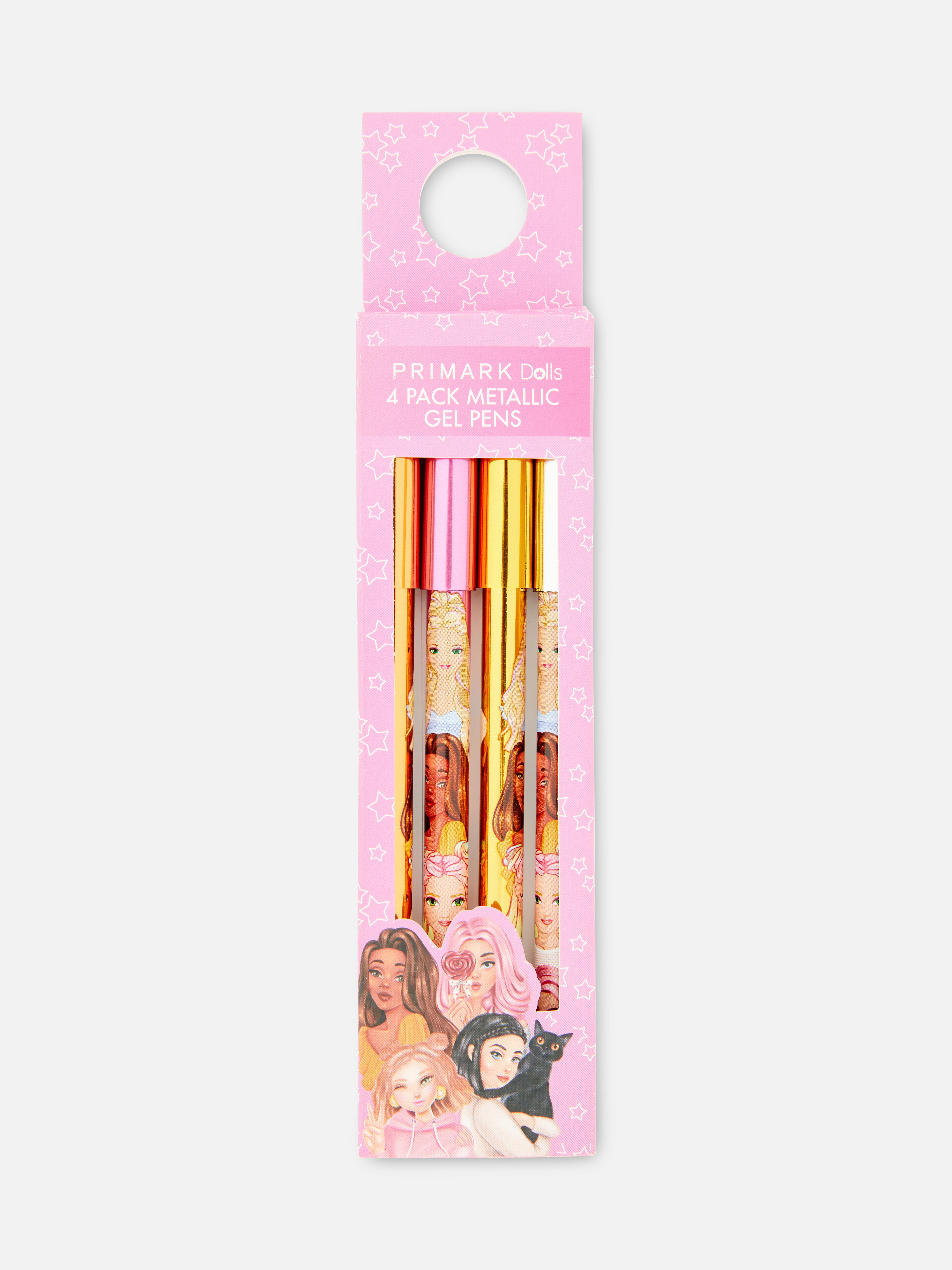 4pk Dolls Metallic Gel Pens
