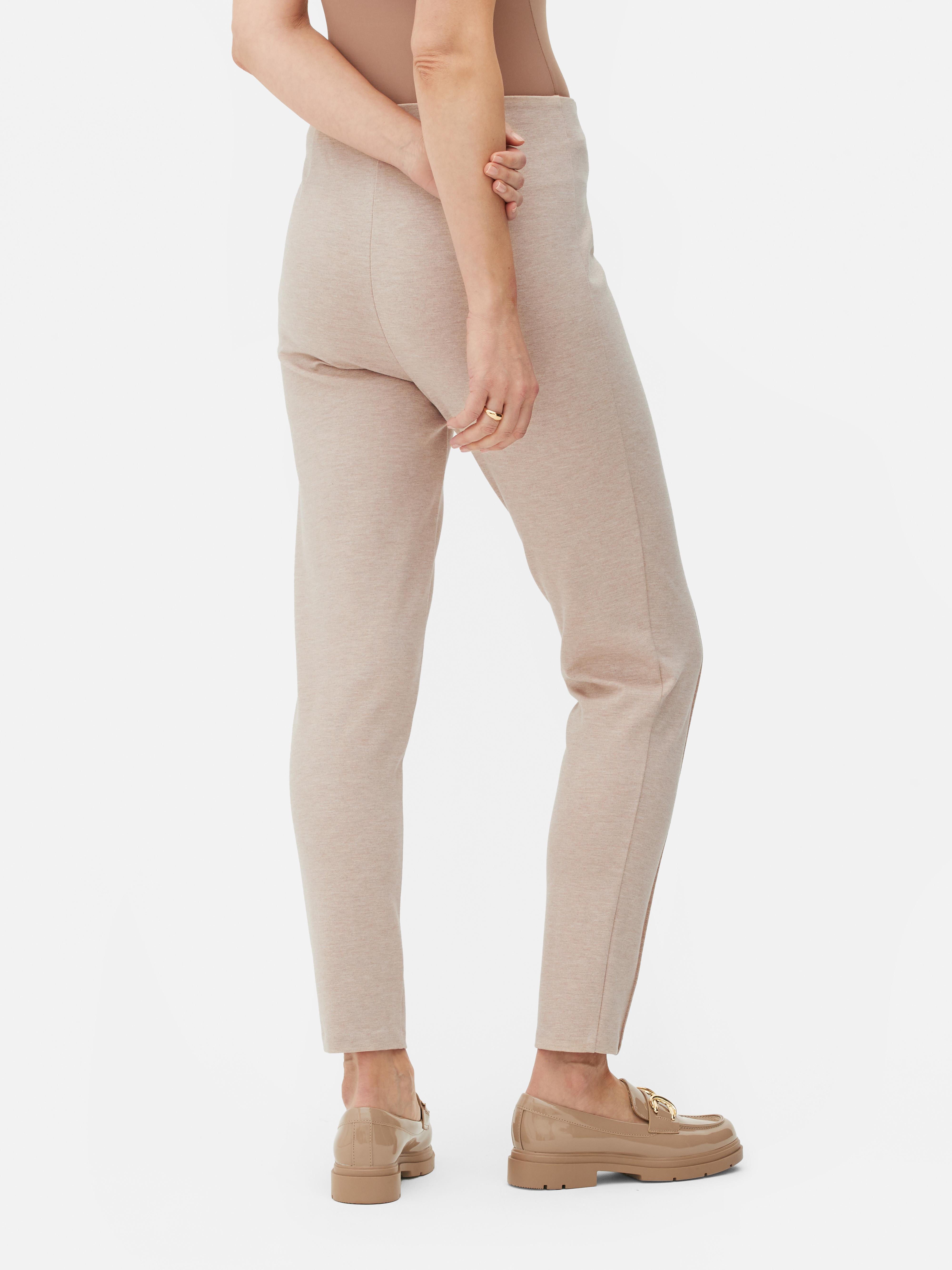 Womens Natural Slim Fit Ponte Trousers