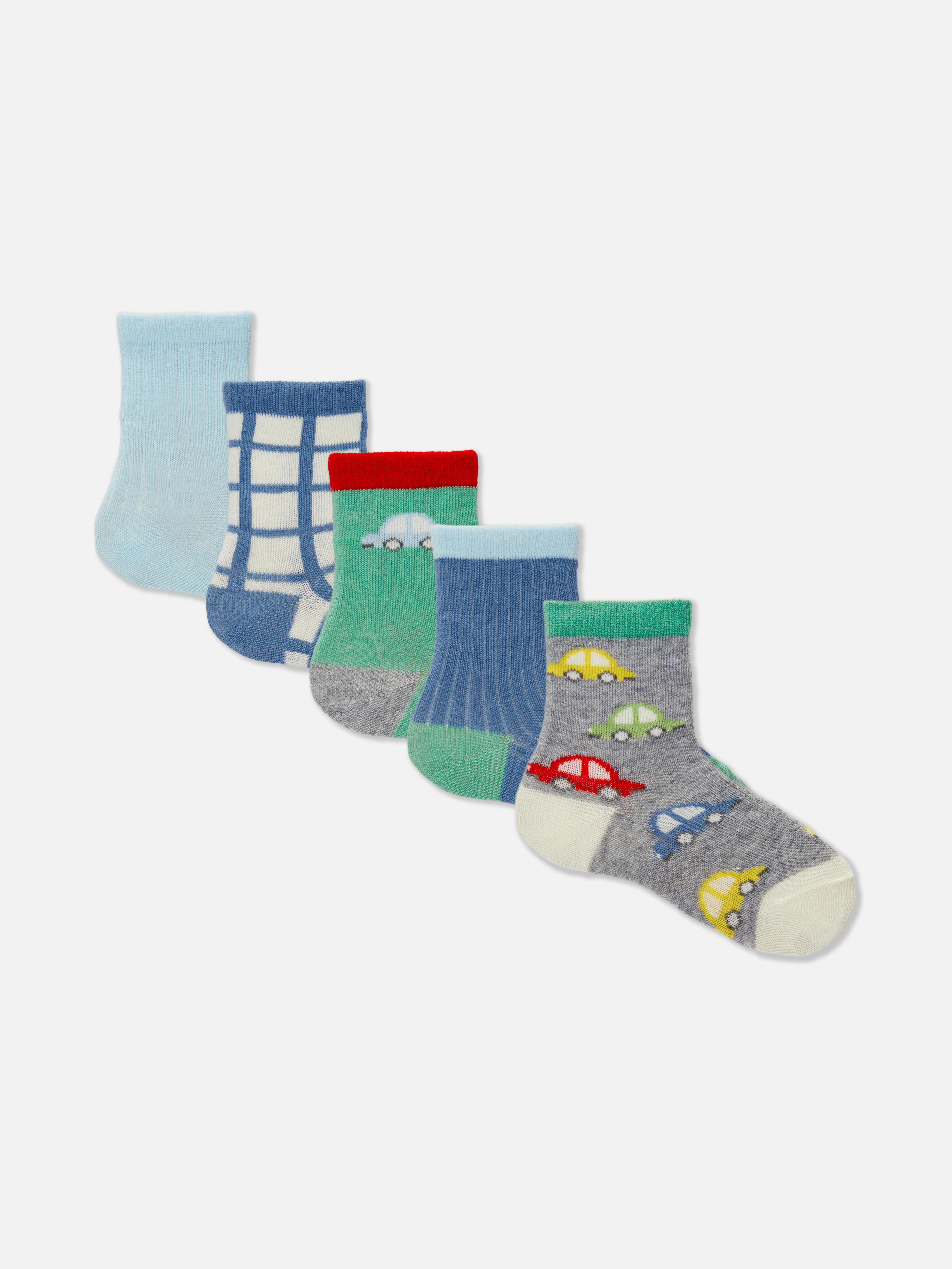 Socken mit Auto-Print, 5er-Pack