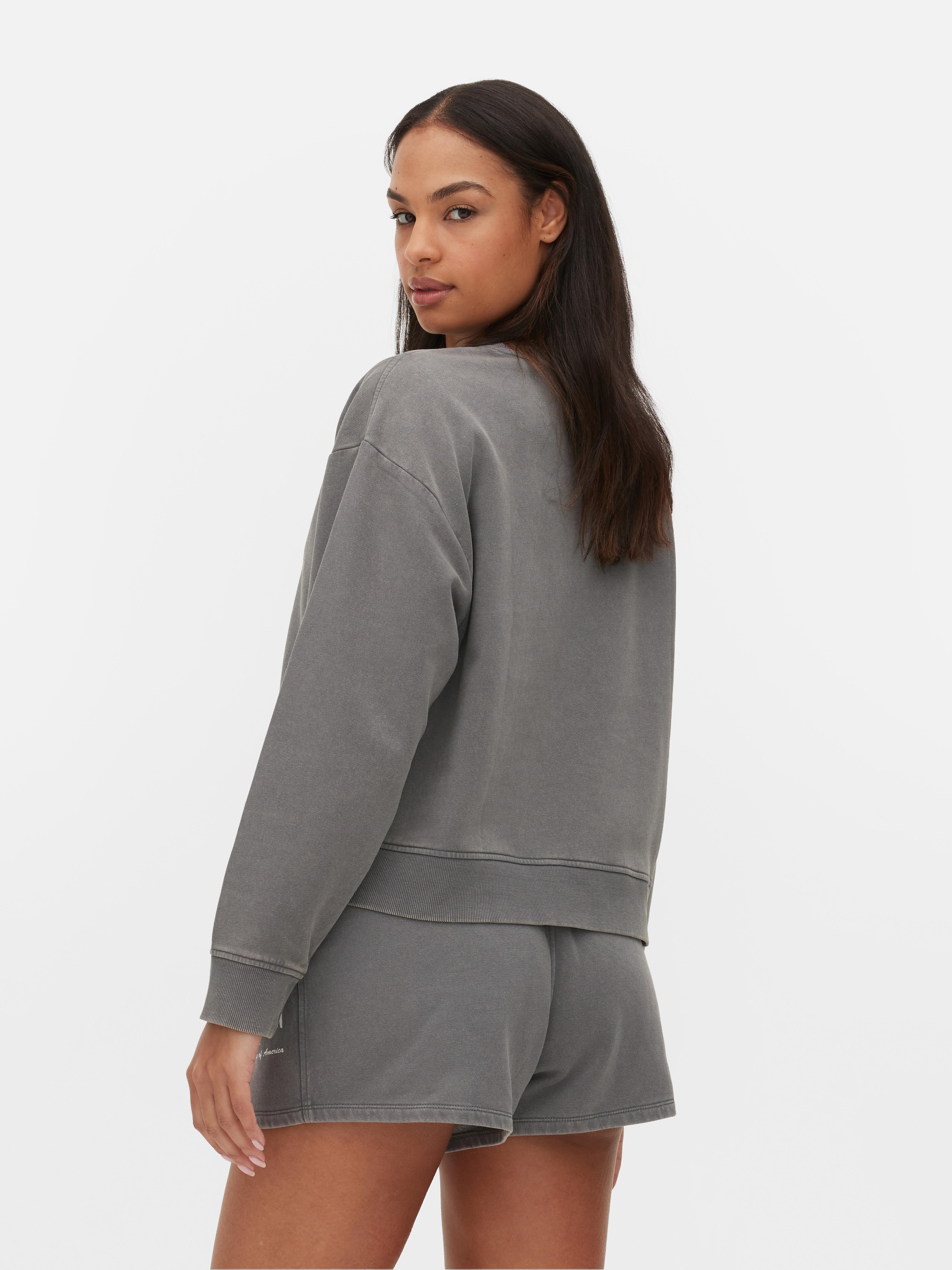 Womens Grey Co-ord Acid Wash Sweatshirt | Primark