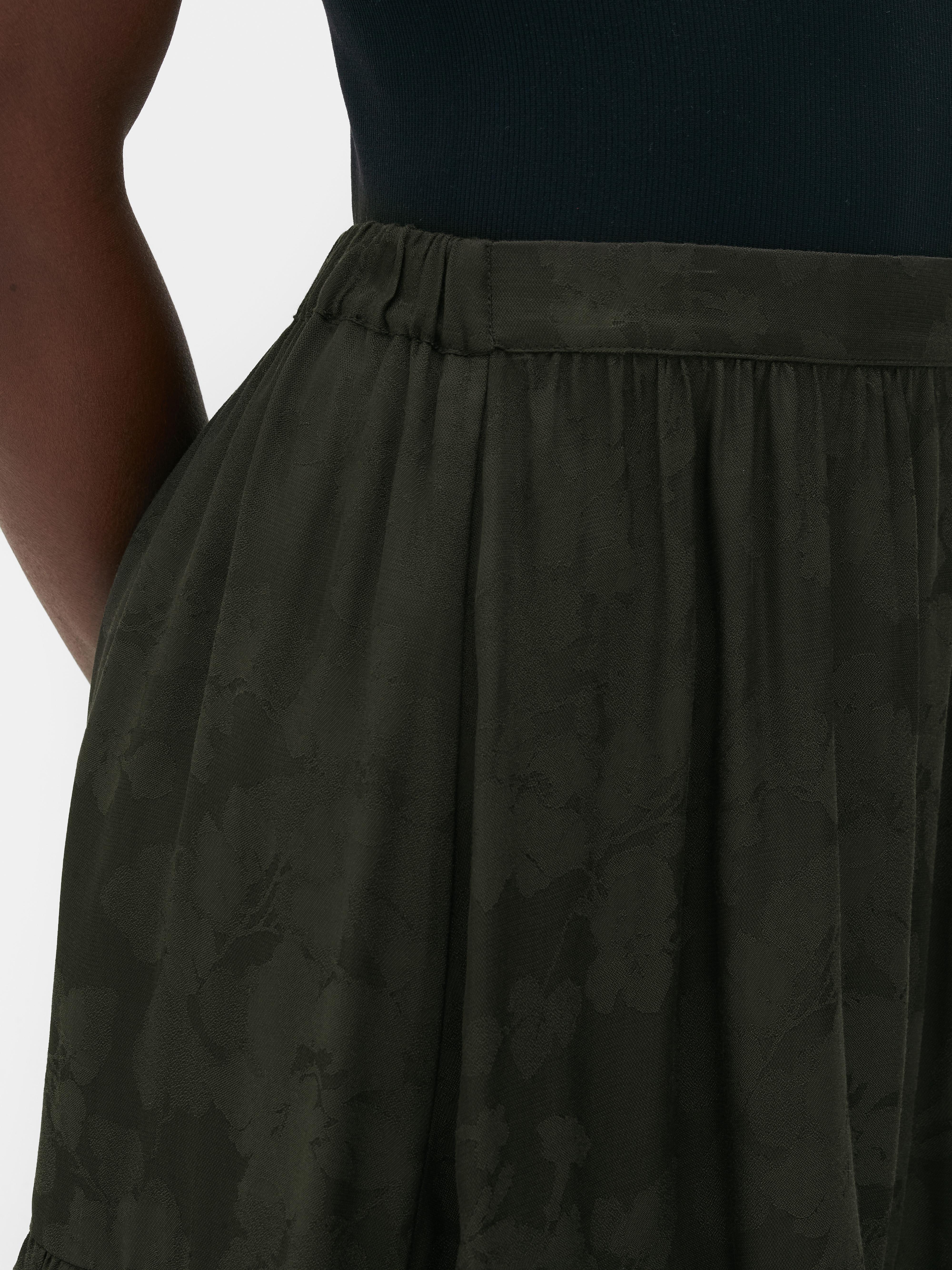 Green pleated outlet skirt primark