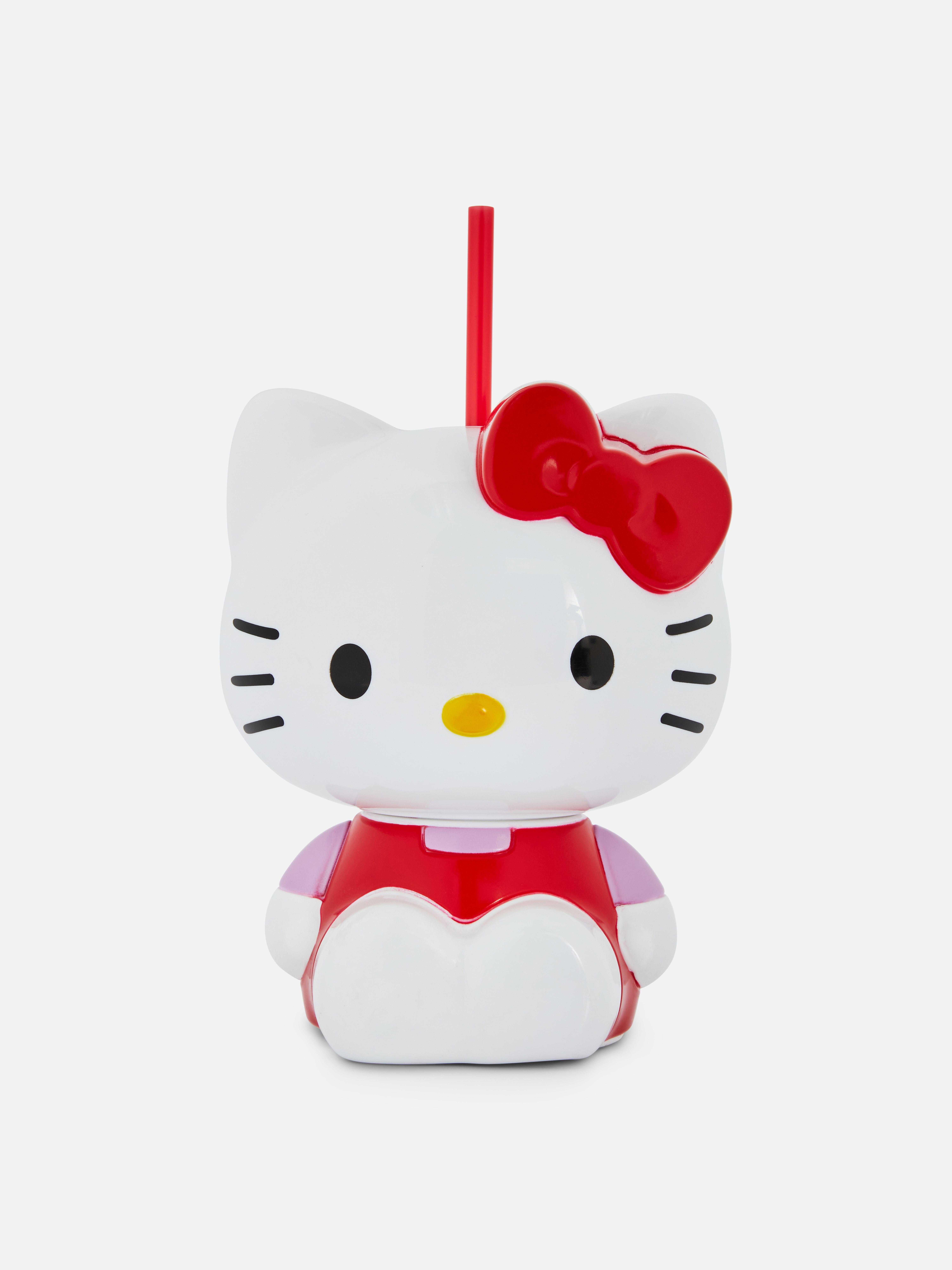 Gobelet avec paille 50e anniversaire Hello Kitty