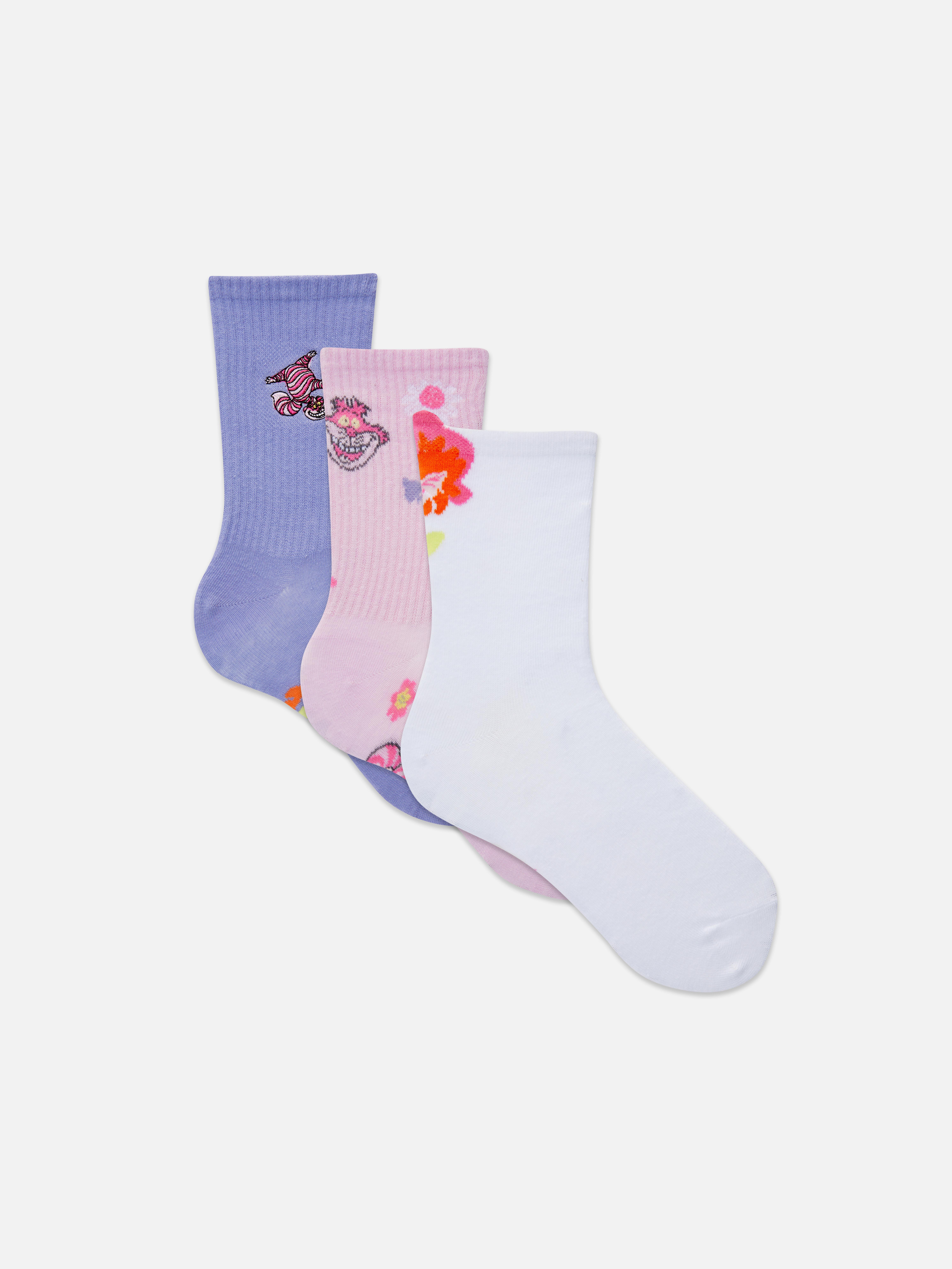 3-Pack Alice in Wonderland Crew Sock