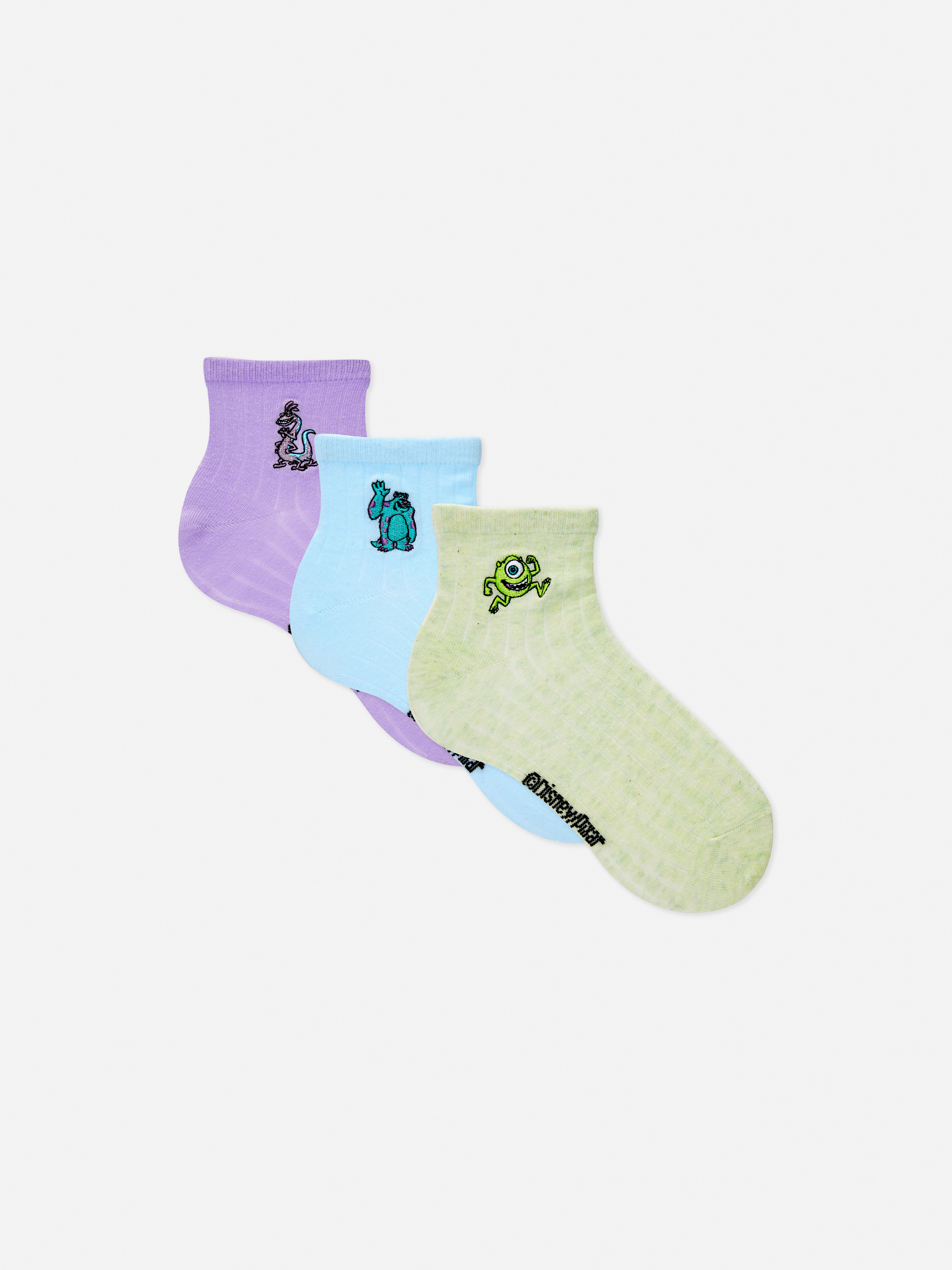 3-Pack Monsters, Inc. Sneaker Socks