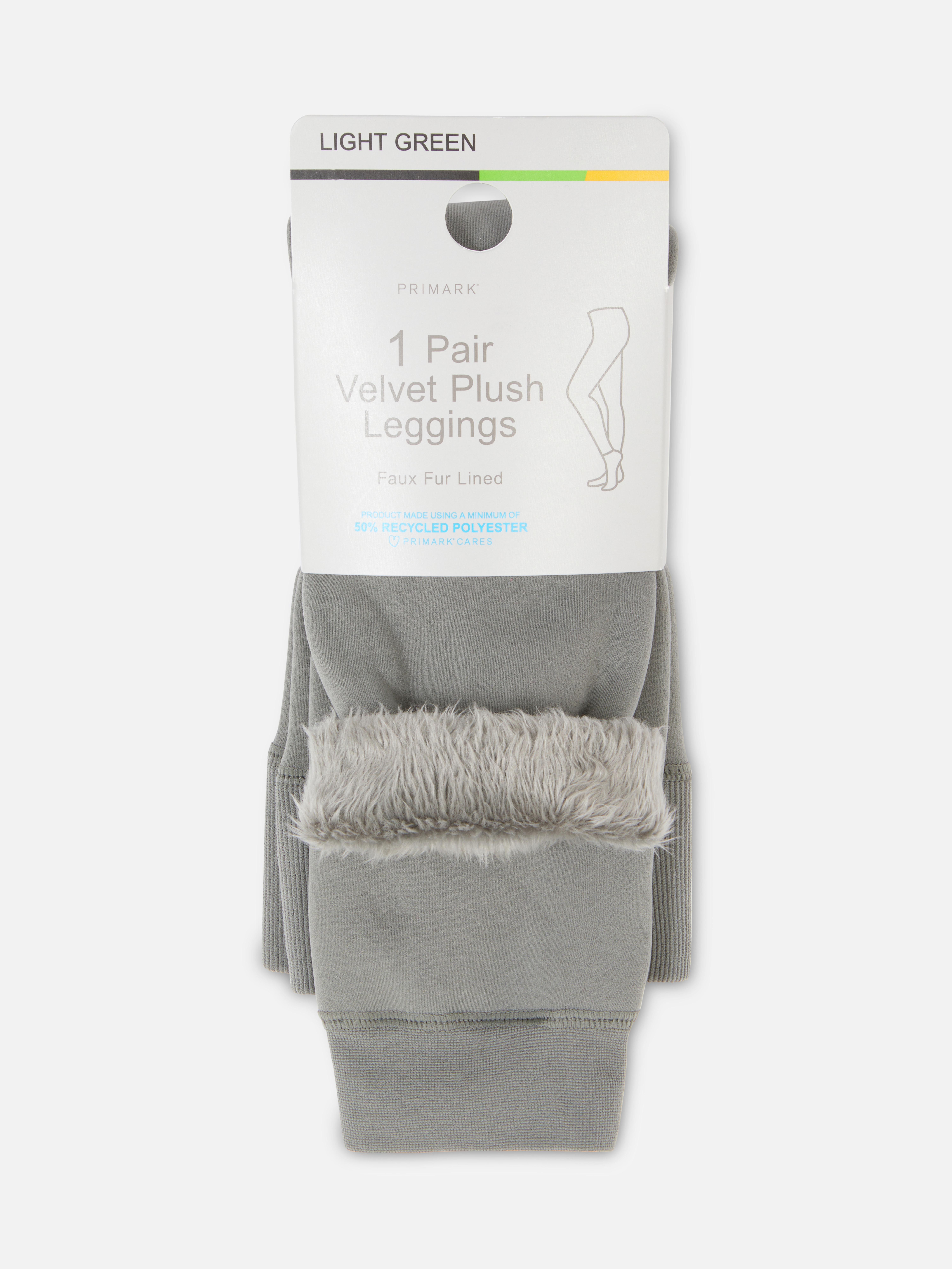 PRIMARK Faux Fur Lined Leggings Fluffy Velvet Fleece